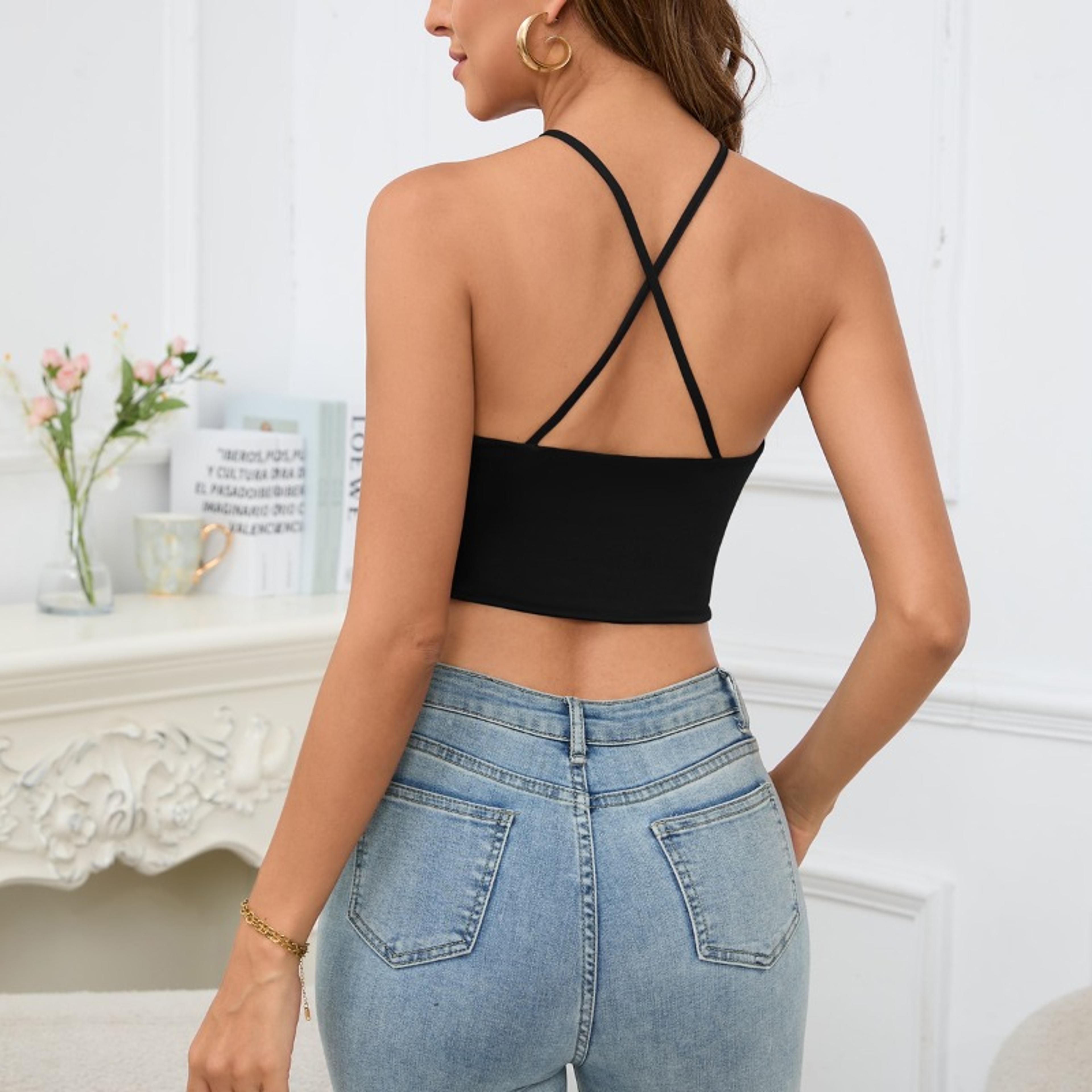 Elegant Hollow Out Camisole Backless Bodycon Tank Top For Women Summer Clubwear 7