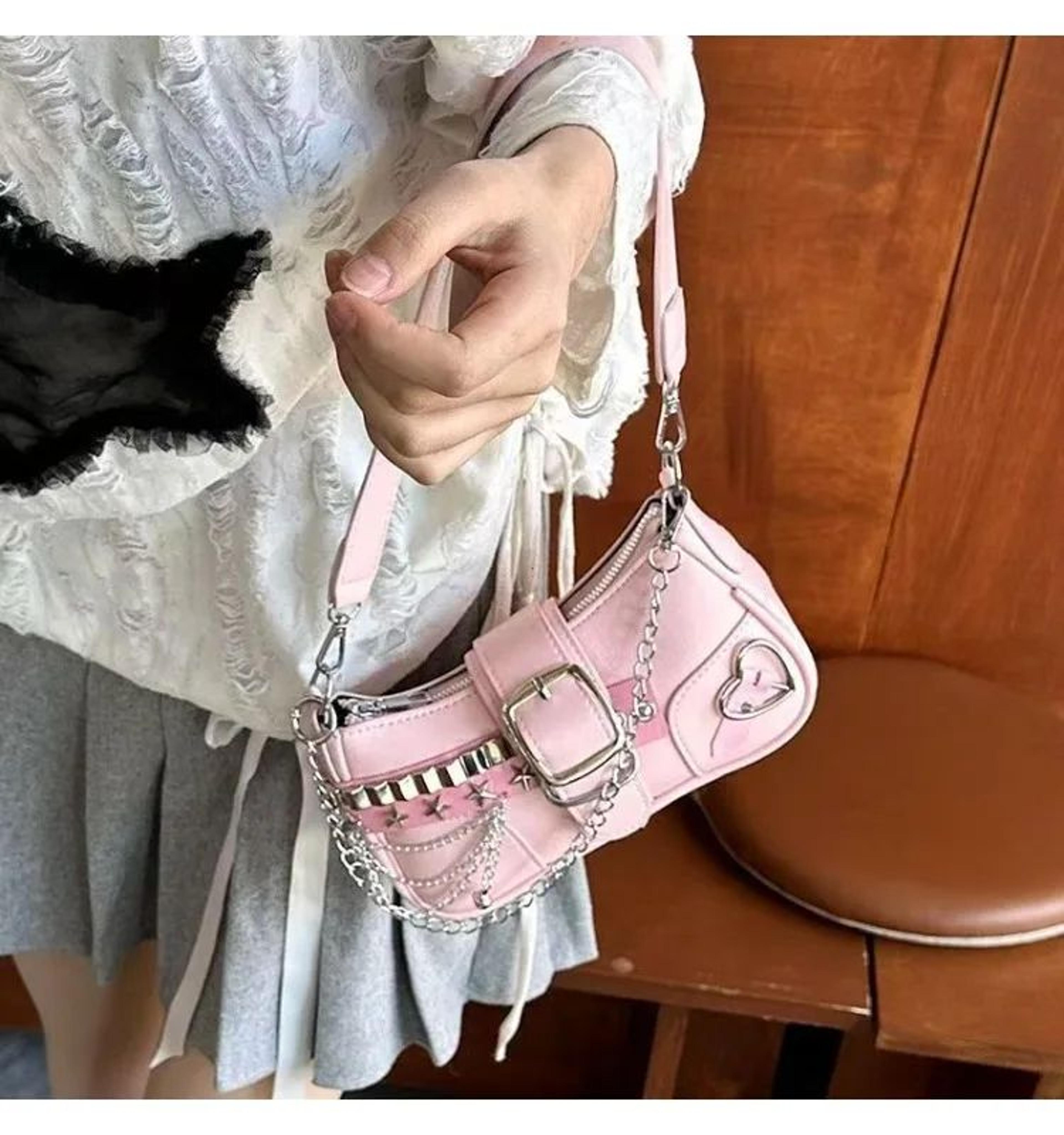 Chain Shoulder Bag Retro Underarm Handbag For Women With Candy Color Design 5