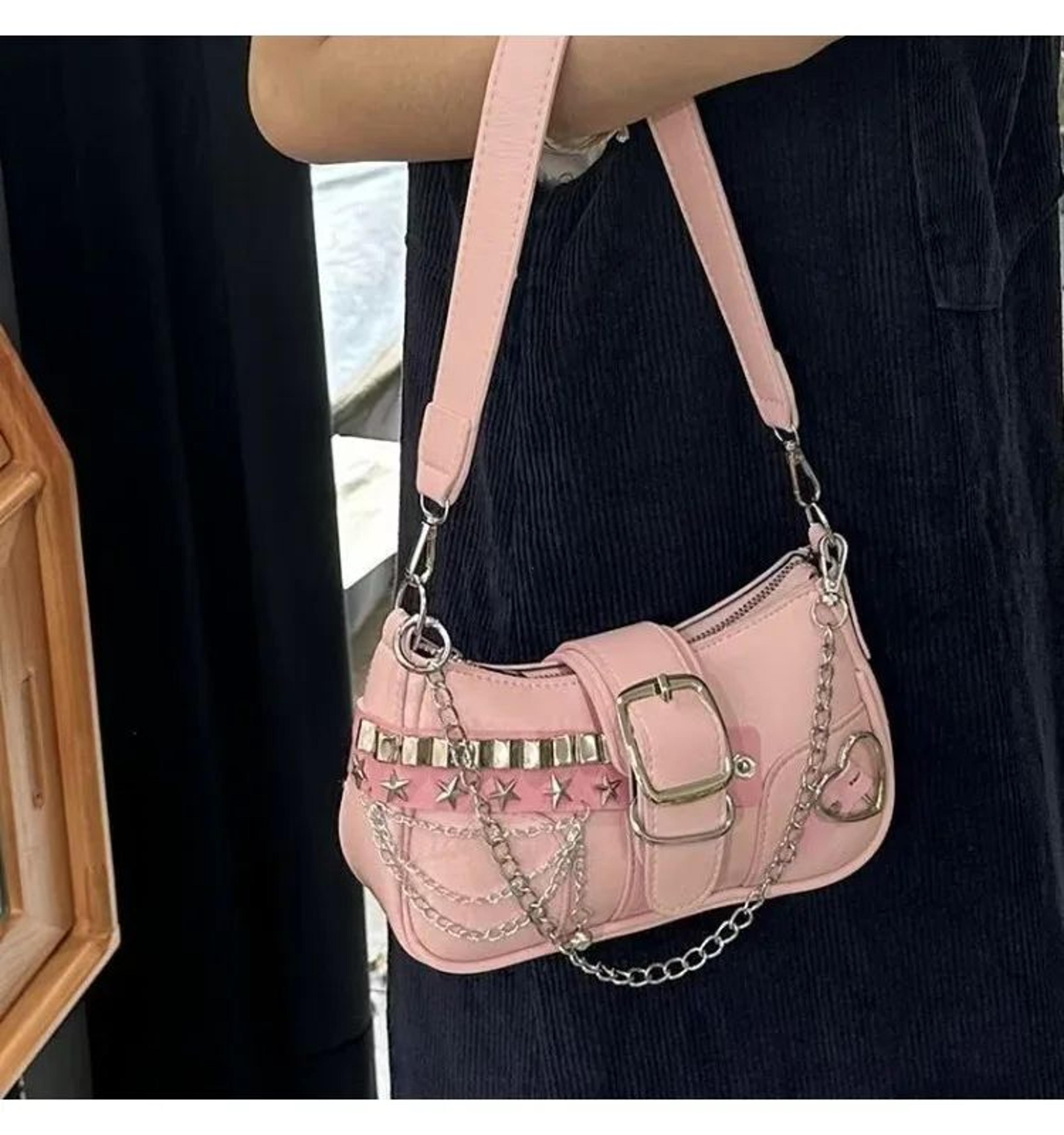 Chain Shoulder Bag Retro Underarm Handbag For Women With Candy Color Design 6