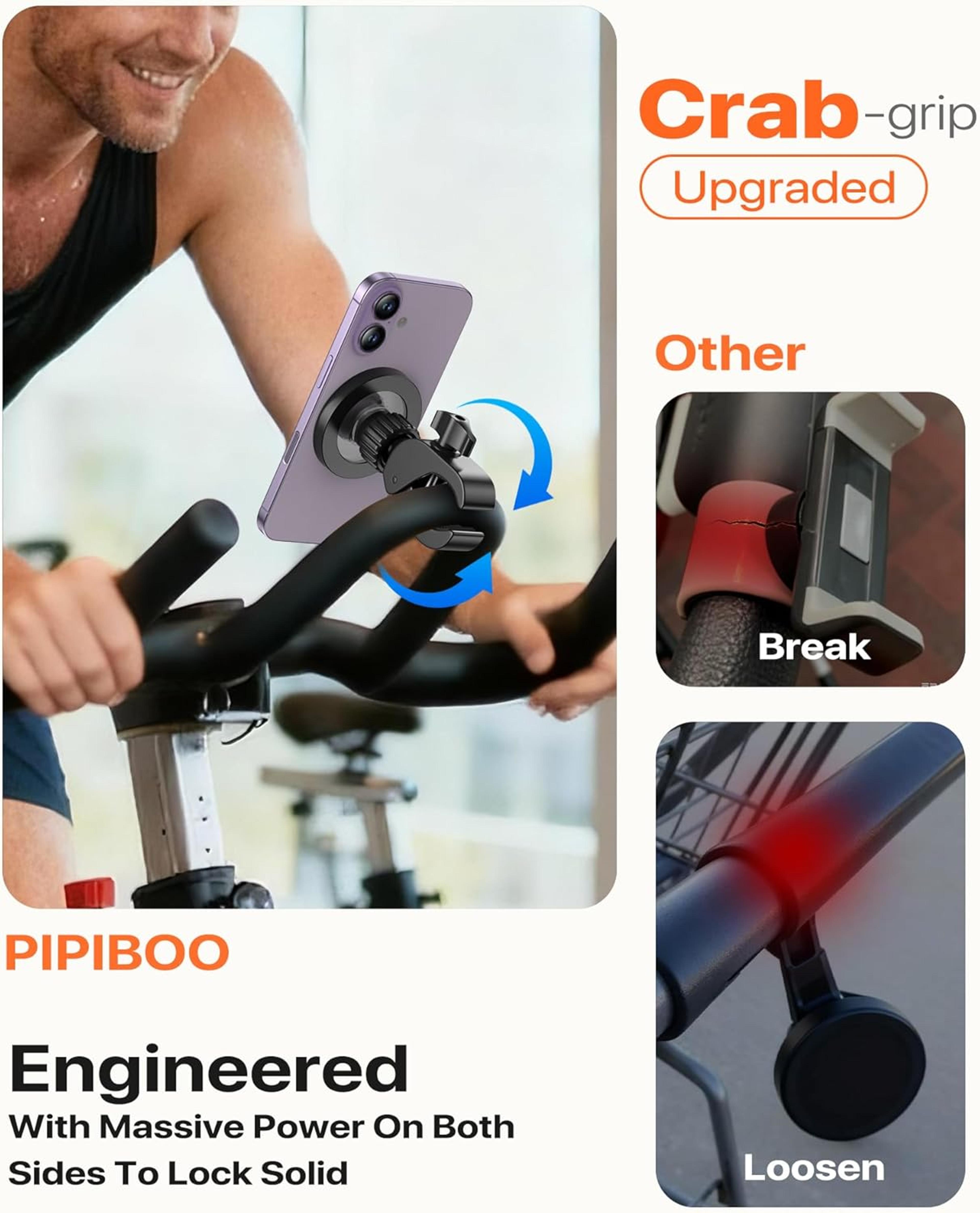 Magnetic Bike Phone Mount With Rotating Handlebar Clamp 3