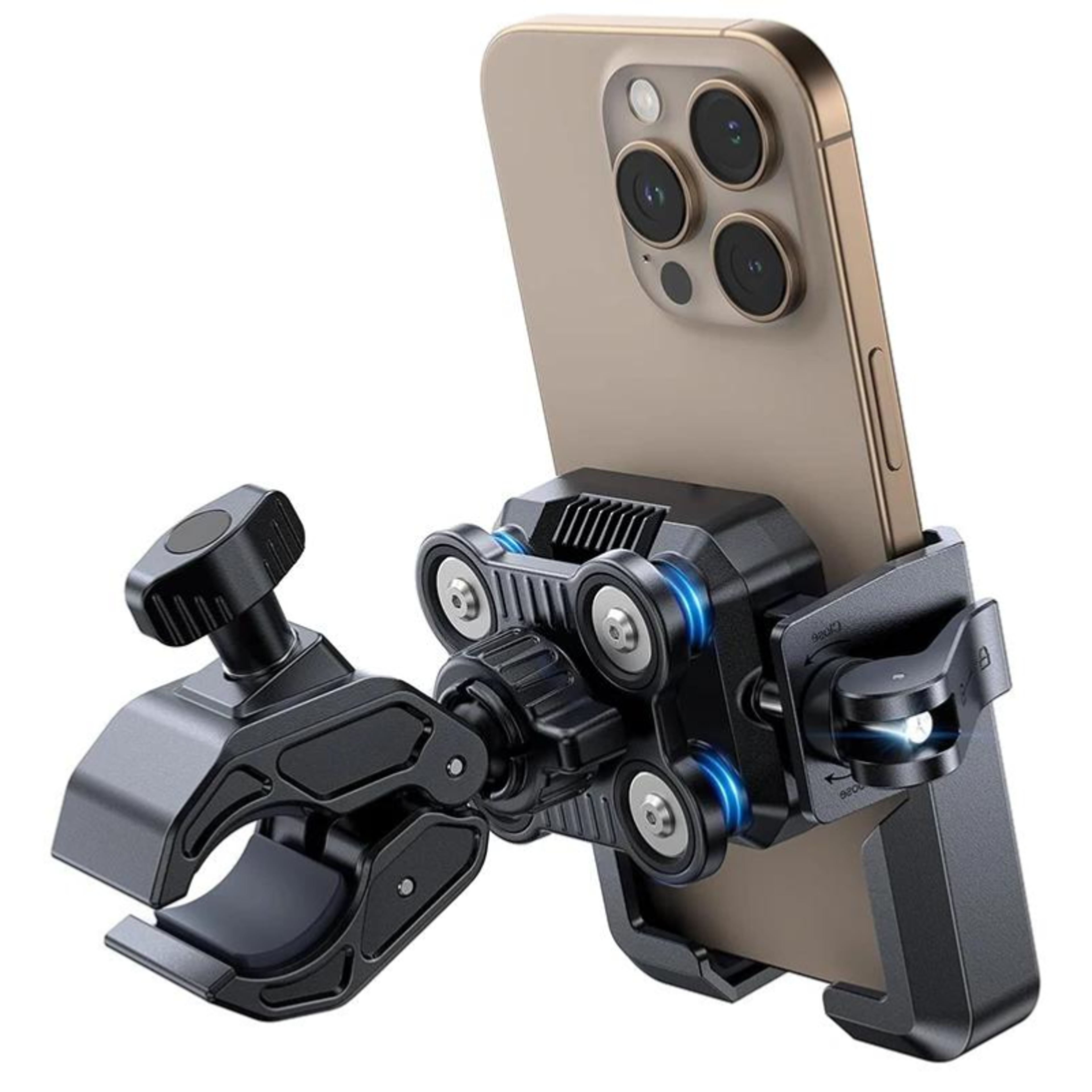 Universal Motorcycle Phone Mount With Dual Vibration Dampener For 477 Inch Smartphones 0