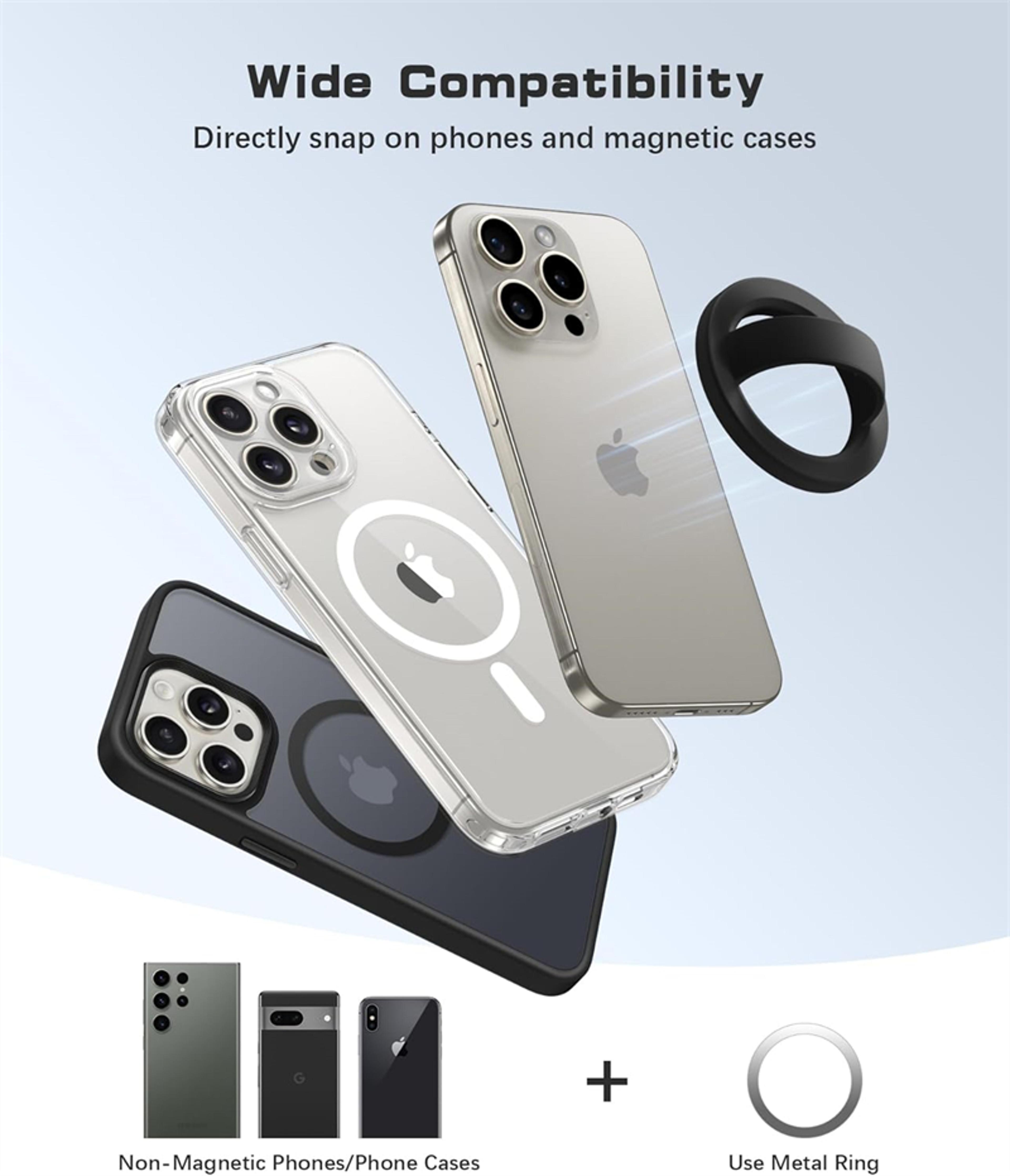MagSafe Phone Grip Magnetic Silicone Ring Holder With Stand For IPhone  Compatible Devices 10