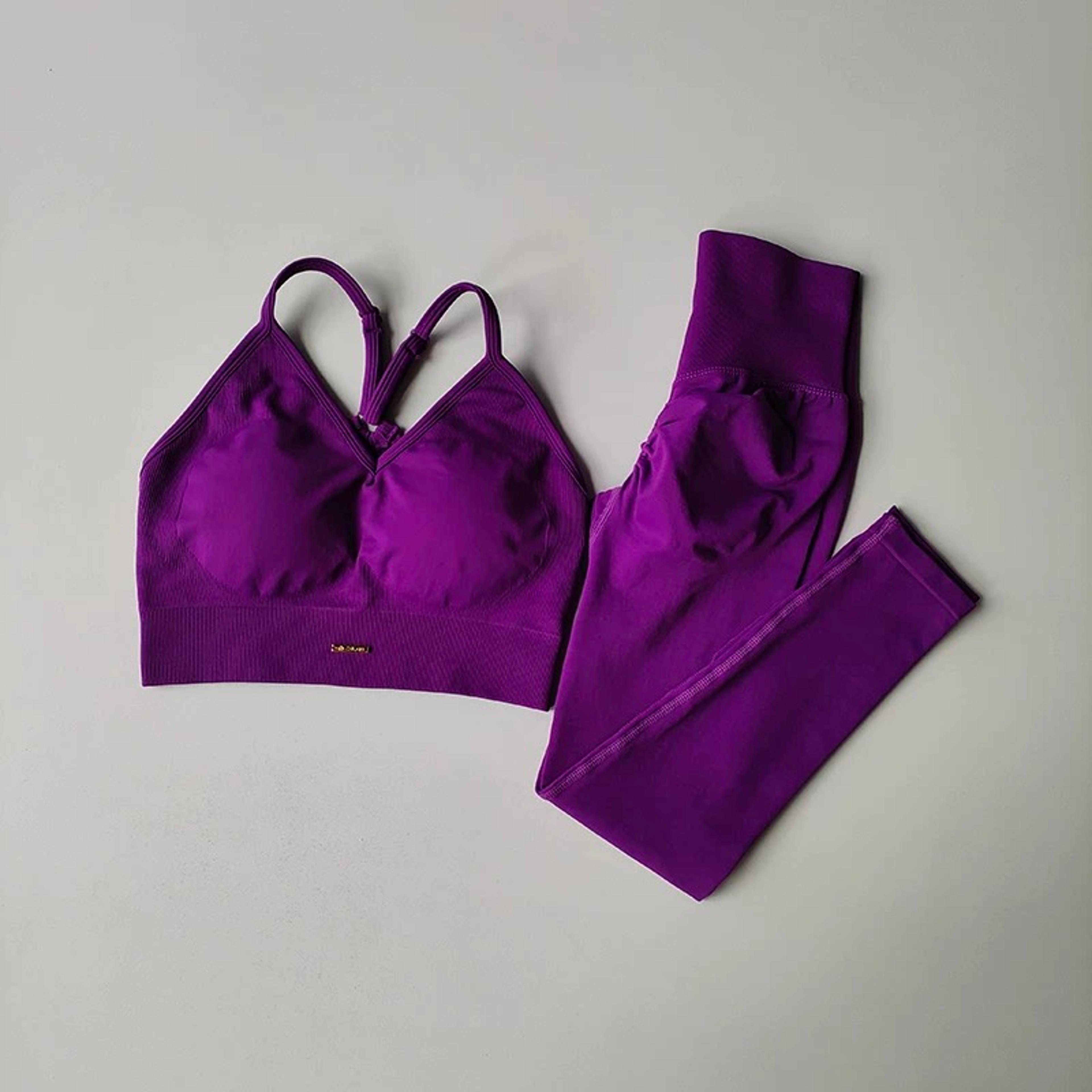 Womens Workout Set High Waisted Yoga Set With Supportive Sports Bra 5