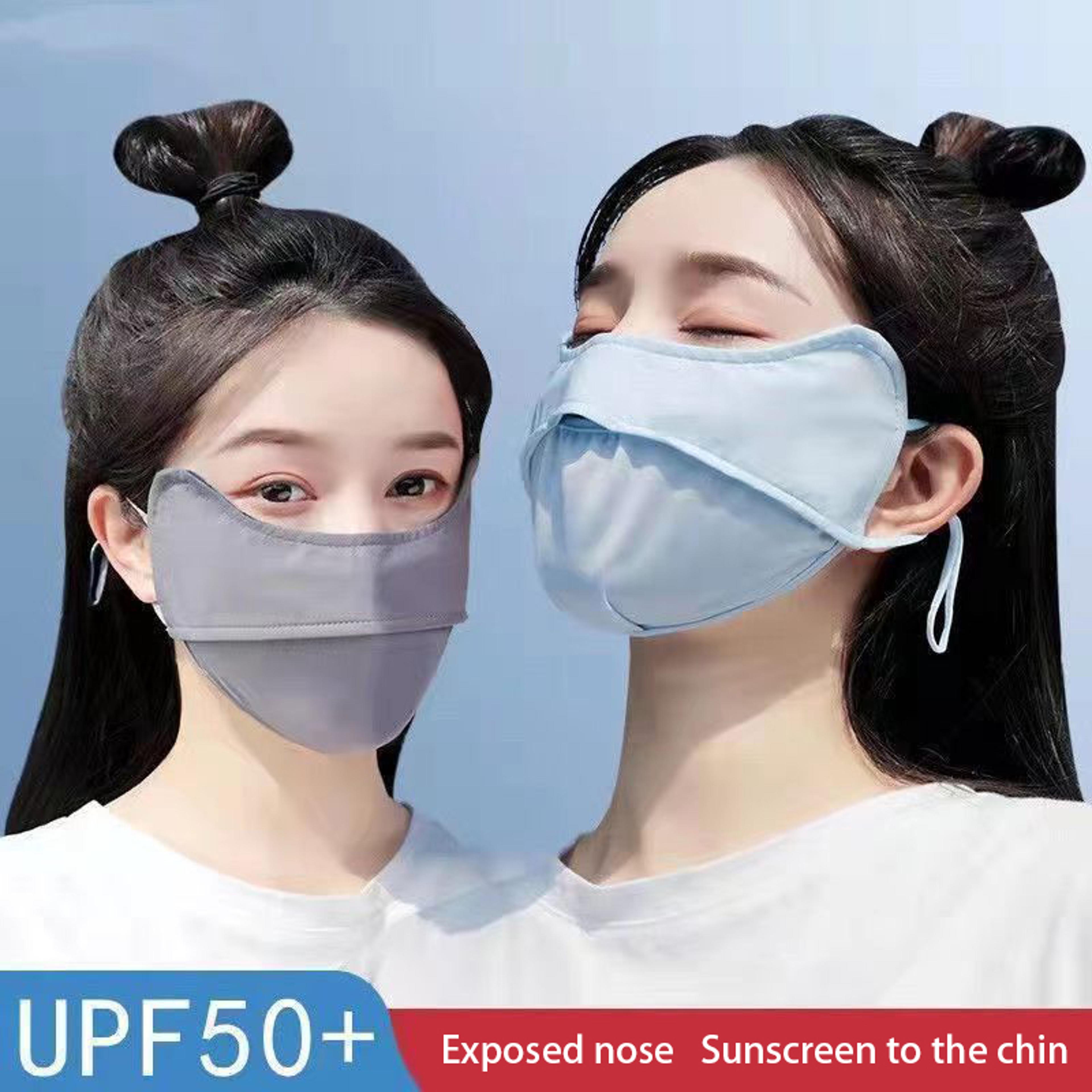 Ice Silk Sunscreen Mask UV Protection Face Cover For Cycling Hiking And Outdoor Sports 5