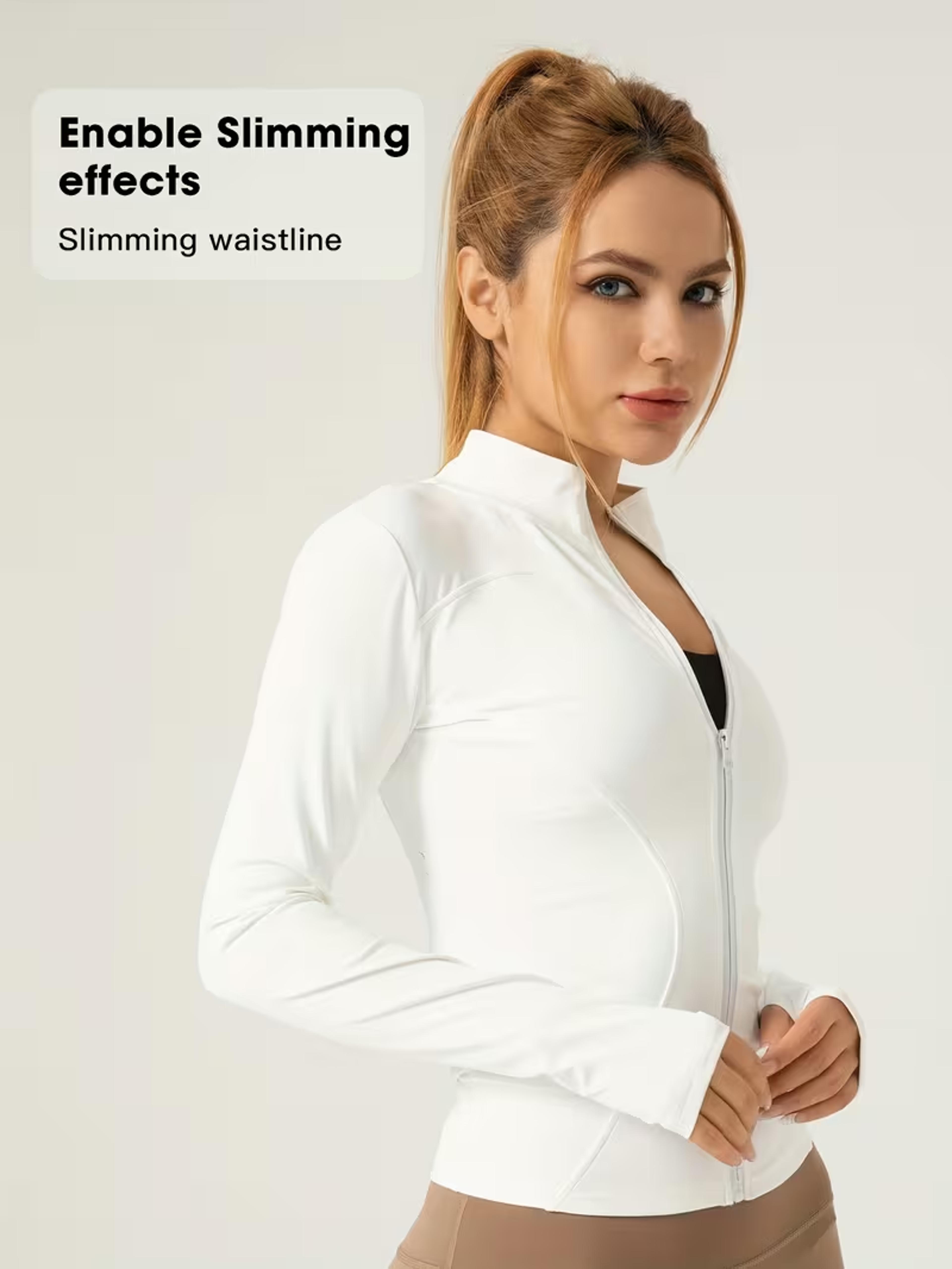 Womens Yoga Jacket Slim Fit Sports Jacket Quick Dry Zip Up Running Jacket 3