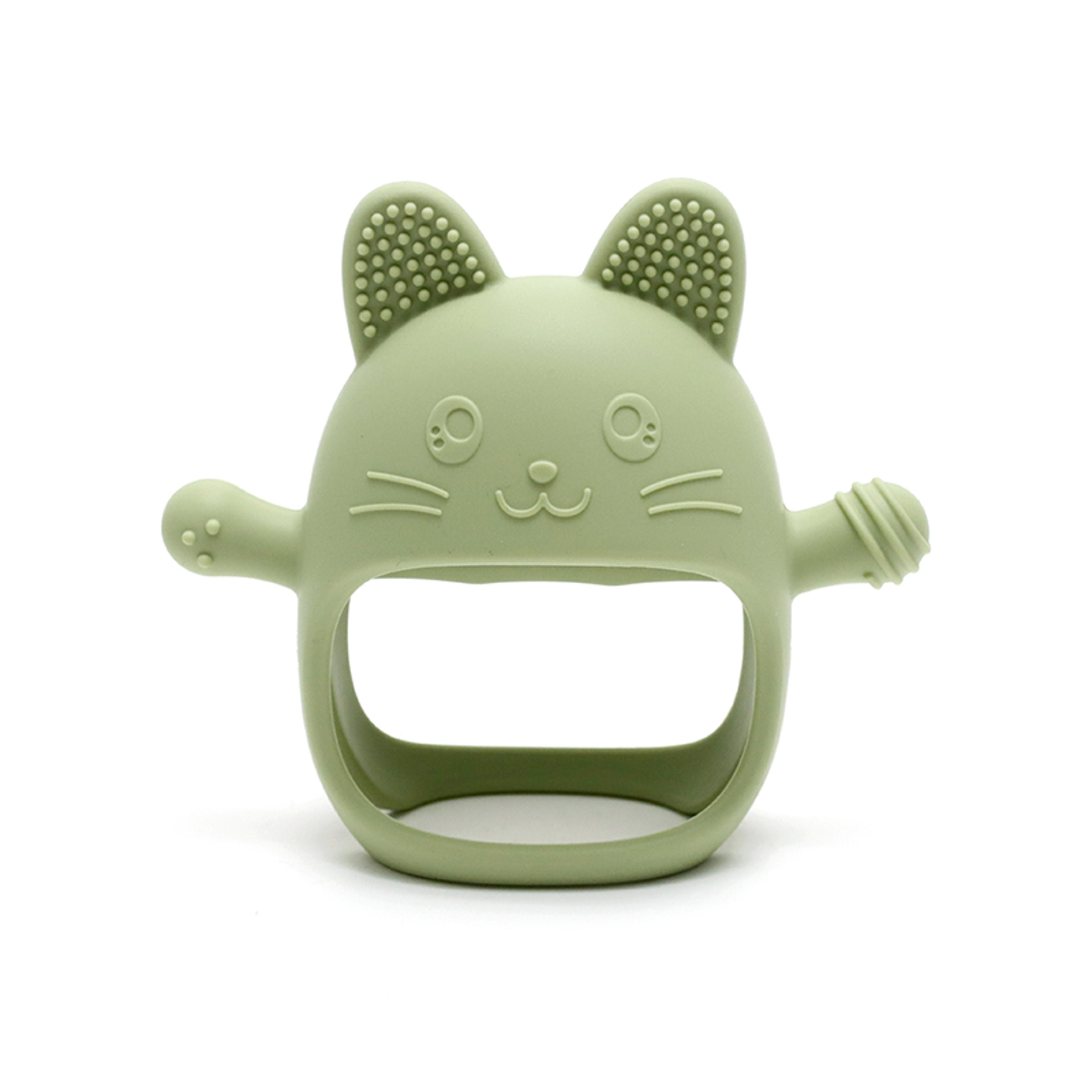 Bunny Baby Teething Mitten Food Grade Silicone Teether Glove For Soothing Gums 1