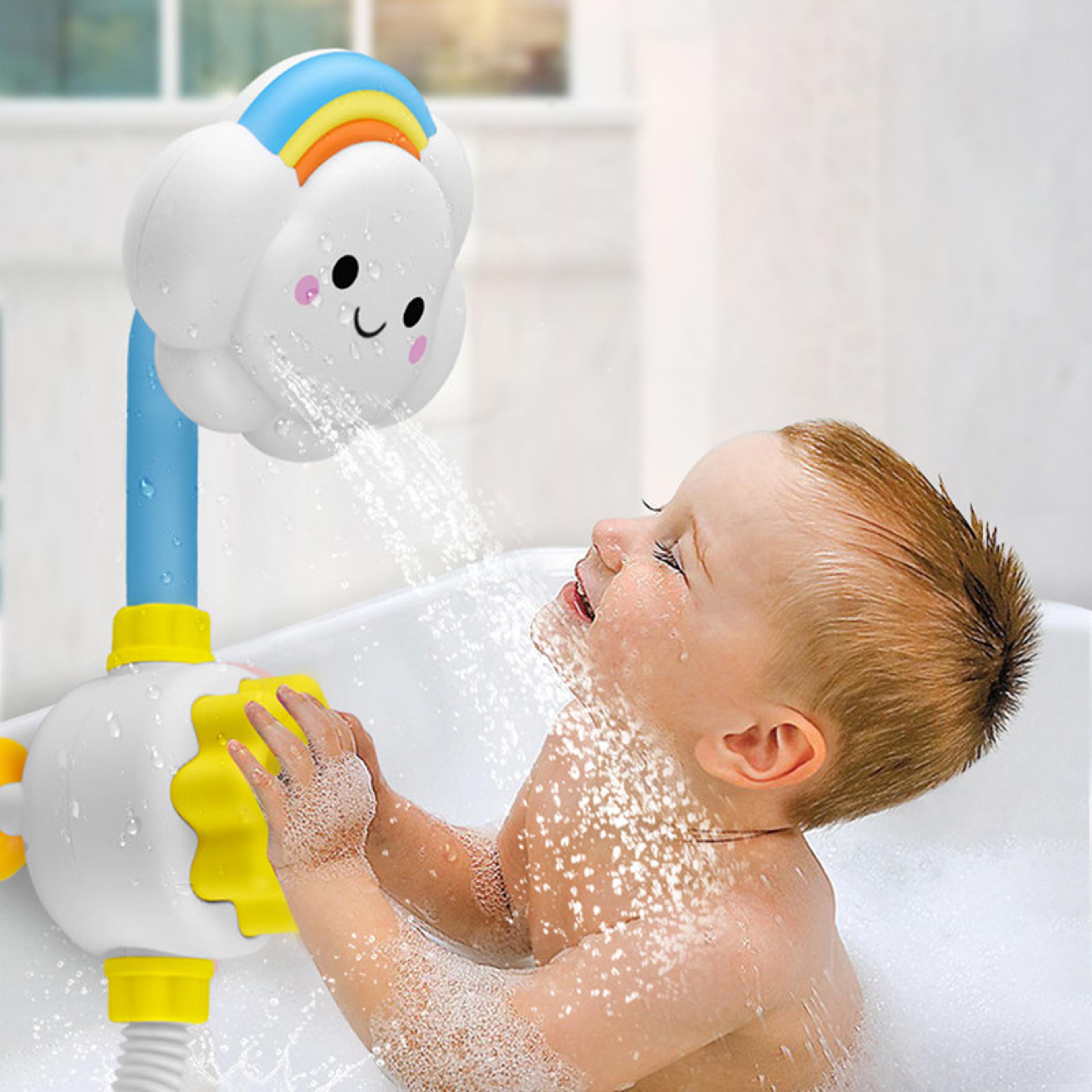 cloud rain baby bath sprinkler toy with water faucet shower