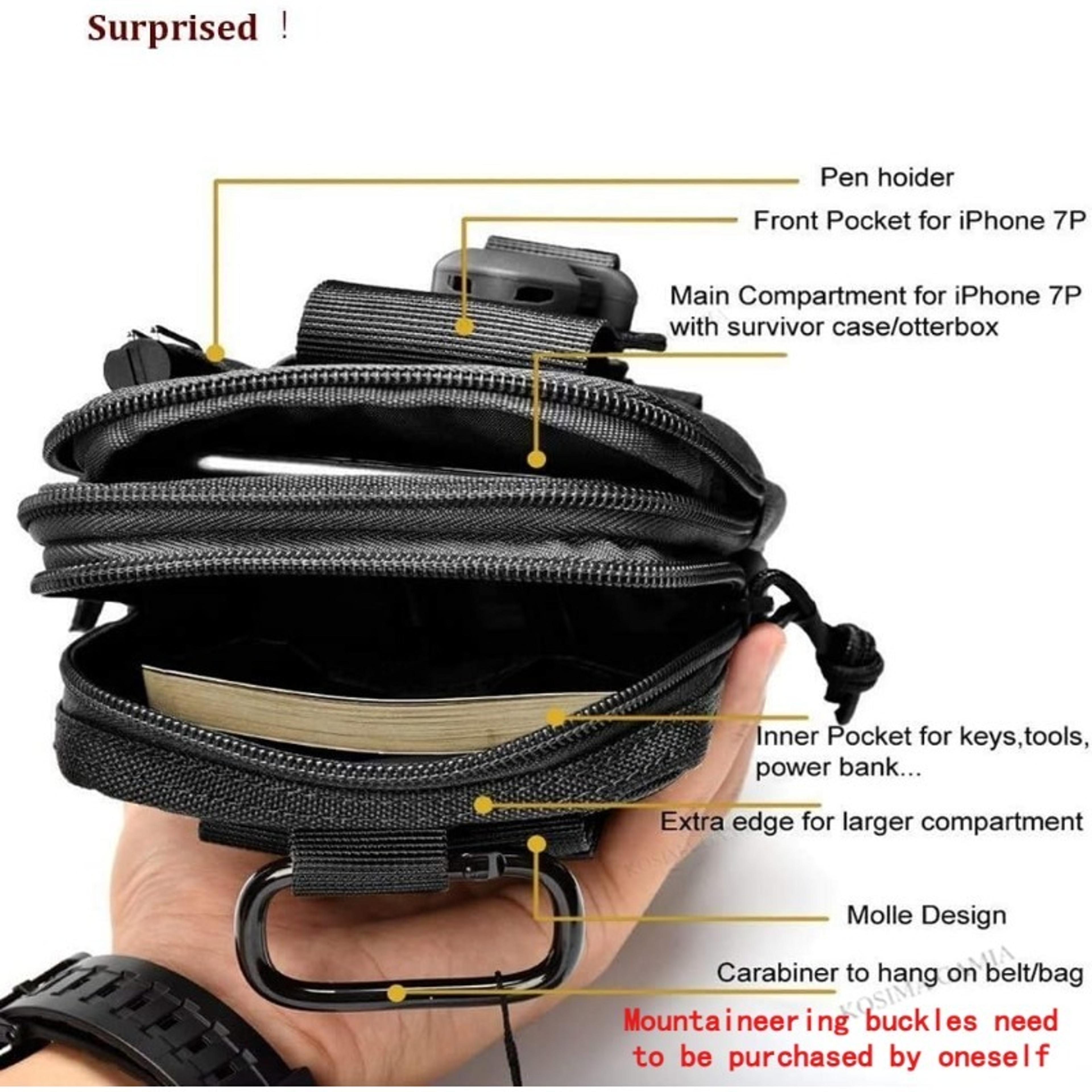 Tactical MOLLE Pouch Double Capacity EDC Utility Phone  Tool Organizer 7