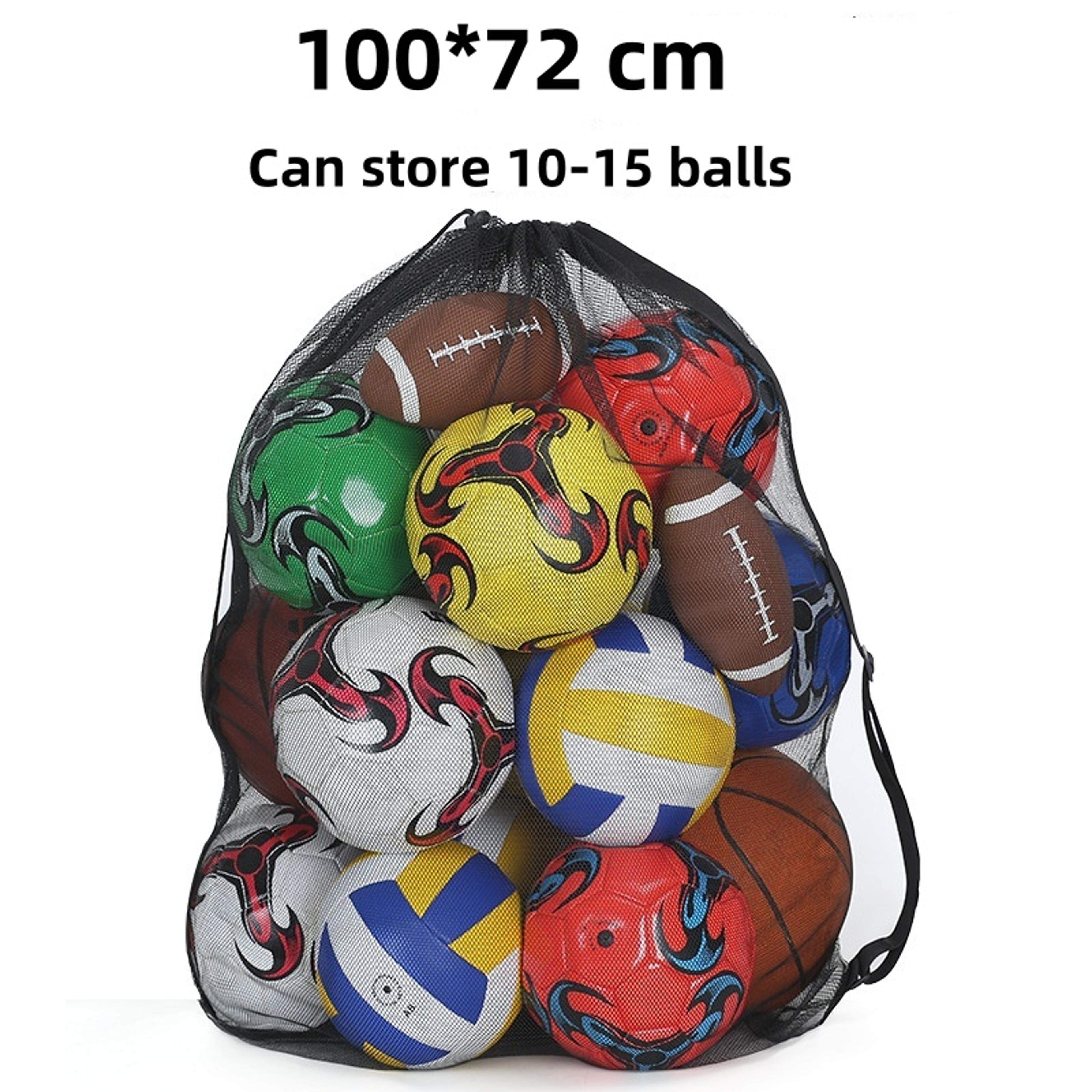 Large Mesh Sports Ball Bag Drawstring Backpack For Basketball Football Gym Equipment 2
