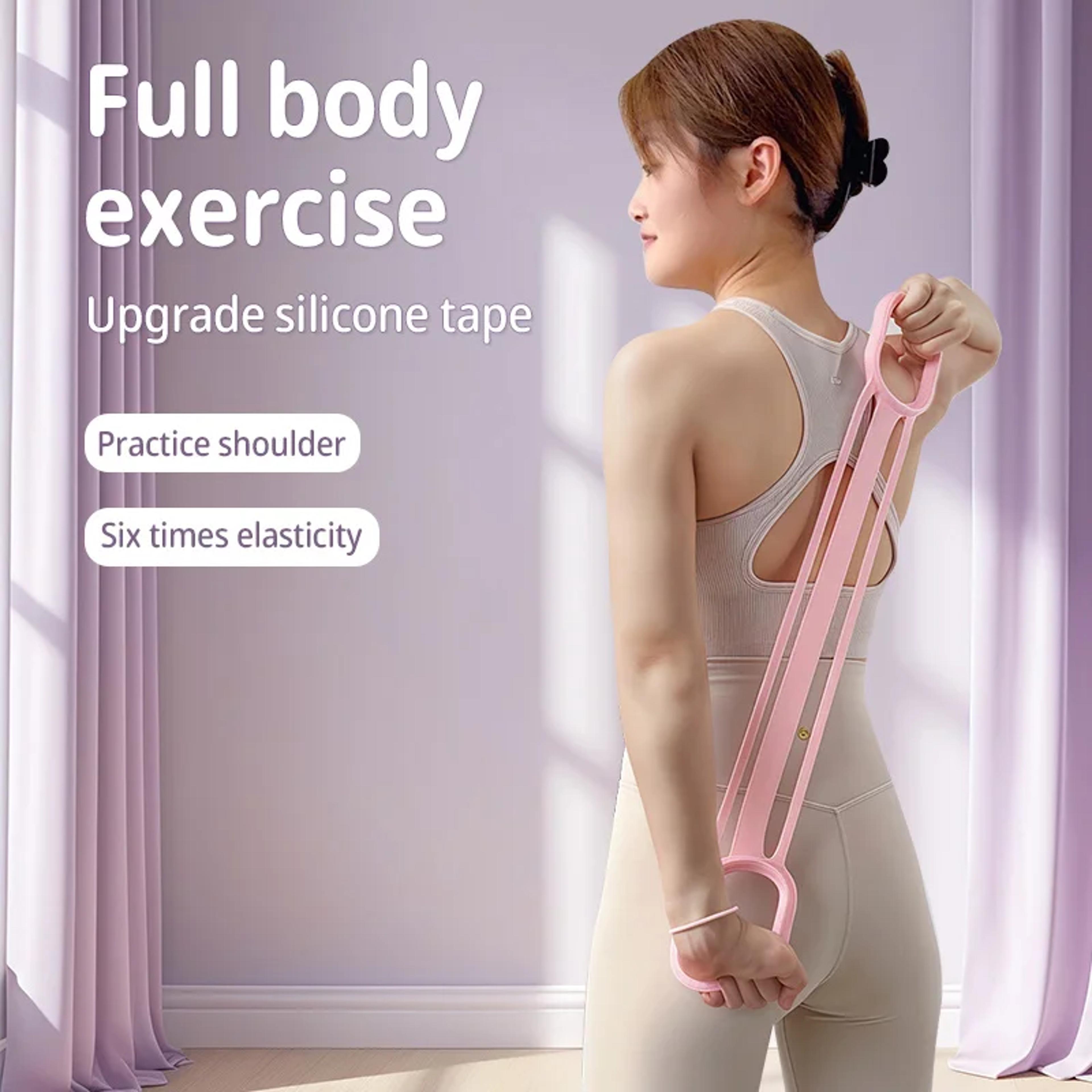 Silicone Resistance Bands Set For Home Gym Exercise  Yoga Workouts 1