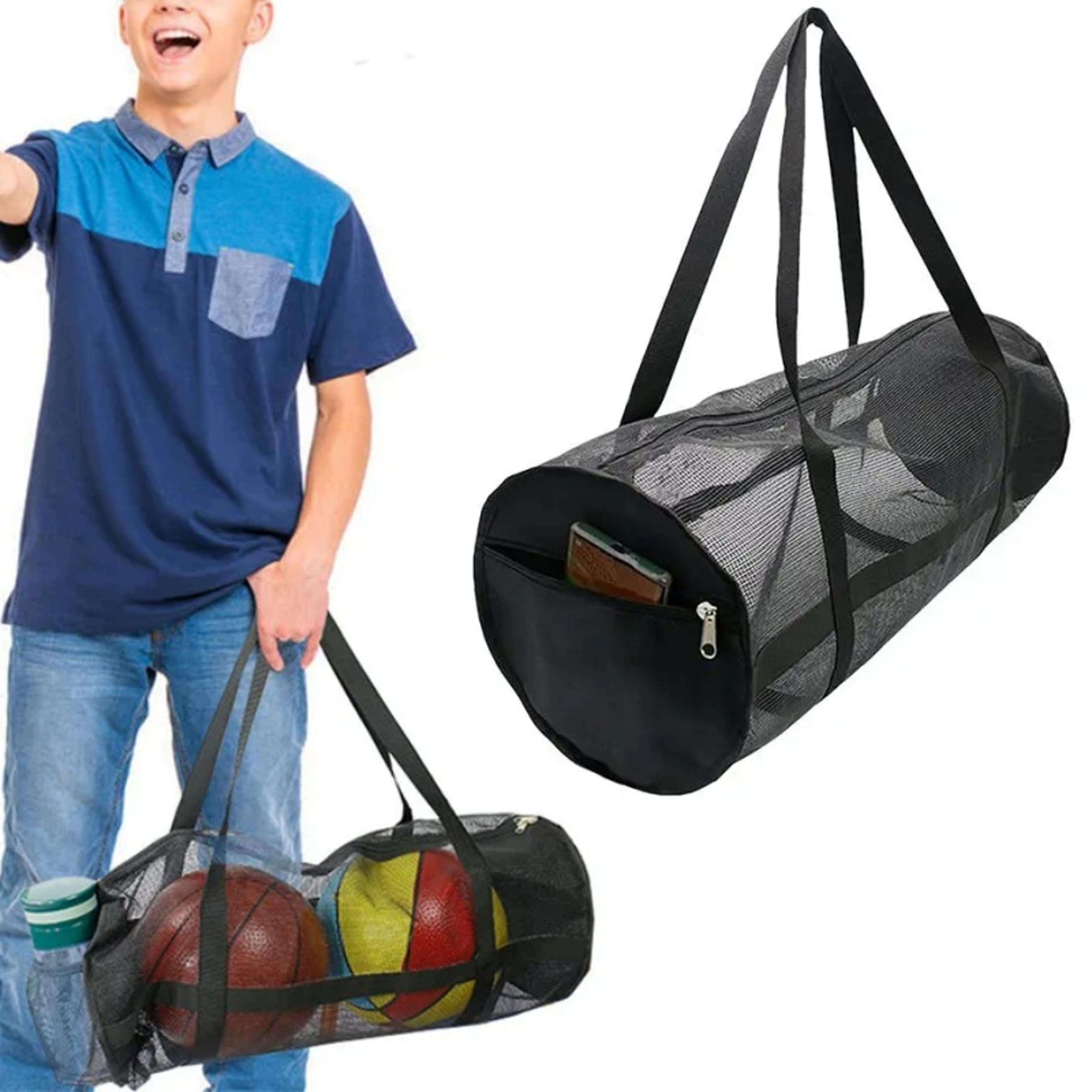 Portable Mesh Sports Bag Large Capacity Ball Storage Backpack With Zipper 2