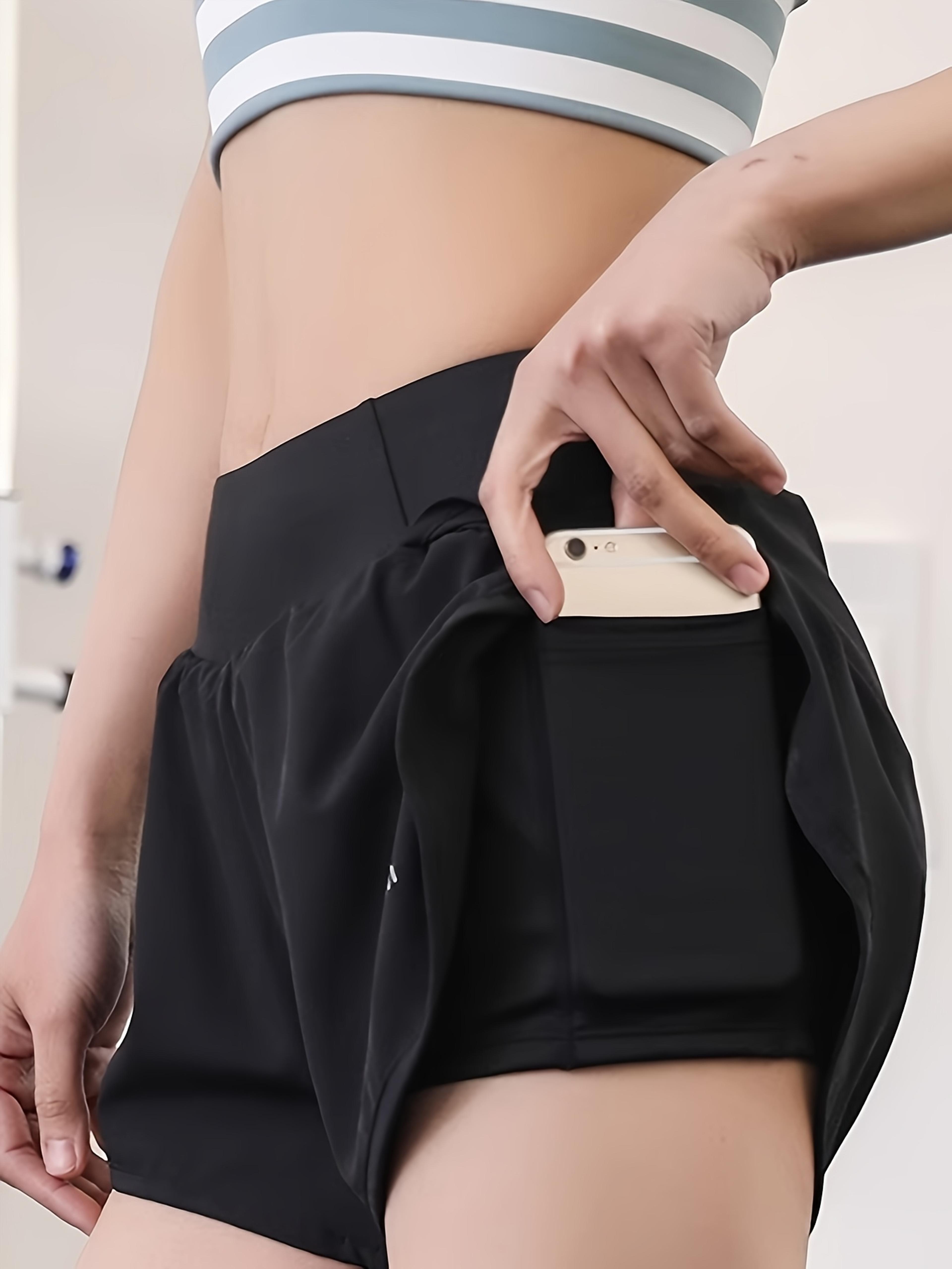 Womens Running Shorts Quick Dry Anti Chafing Fitness Training Shorts With Back Pocket 2