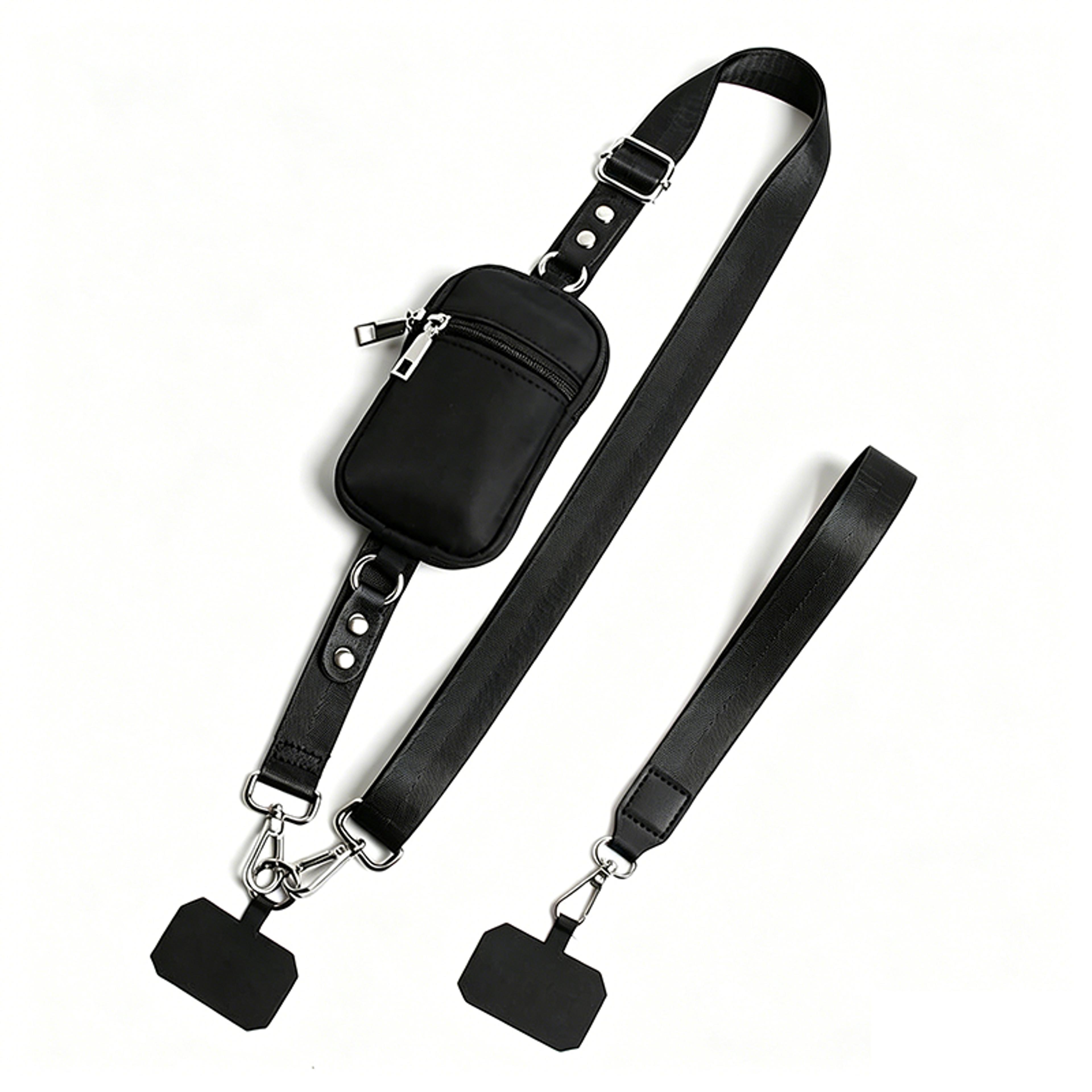 Adjustable Crossbody Phone Bag With RFID Blocking Wallet  Detachable Phone Lanyard 1