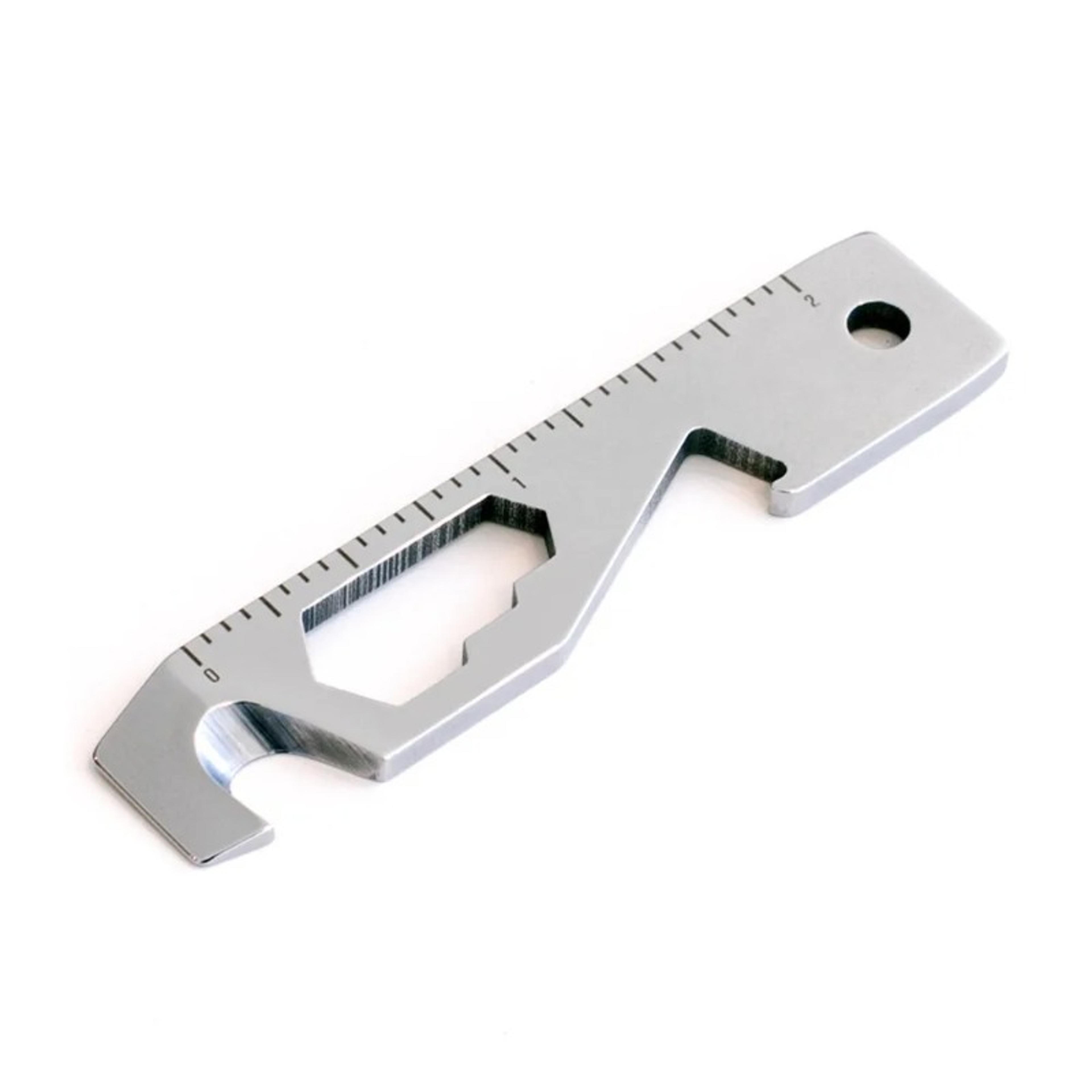 EDC Pocket Tool Survival Keychain Camping Multitool With Bottle Opener  Ruler 0