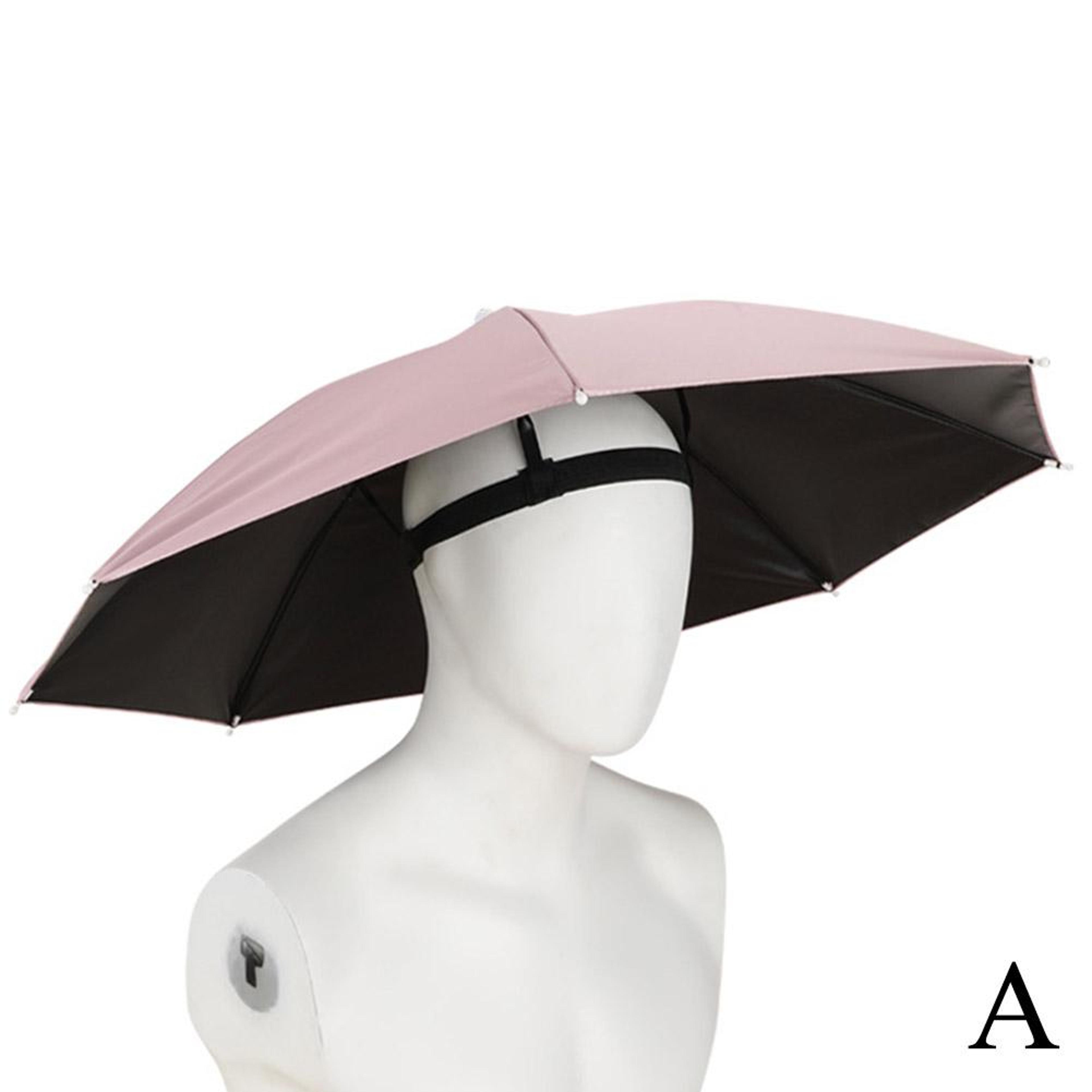 Portable Umbrella Hat For HandsFree Rain  Sun Protection  Foldable Fishing  Camping Cap 0