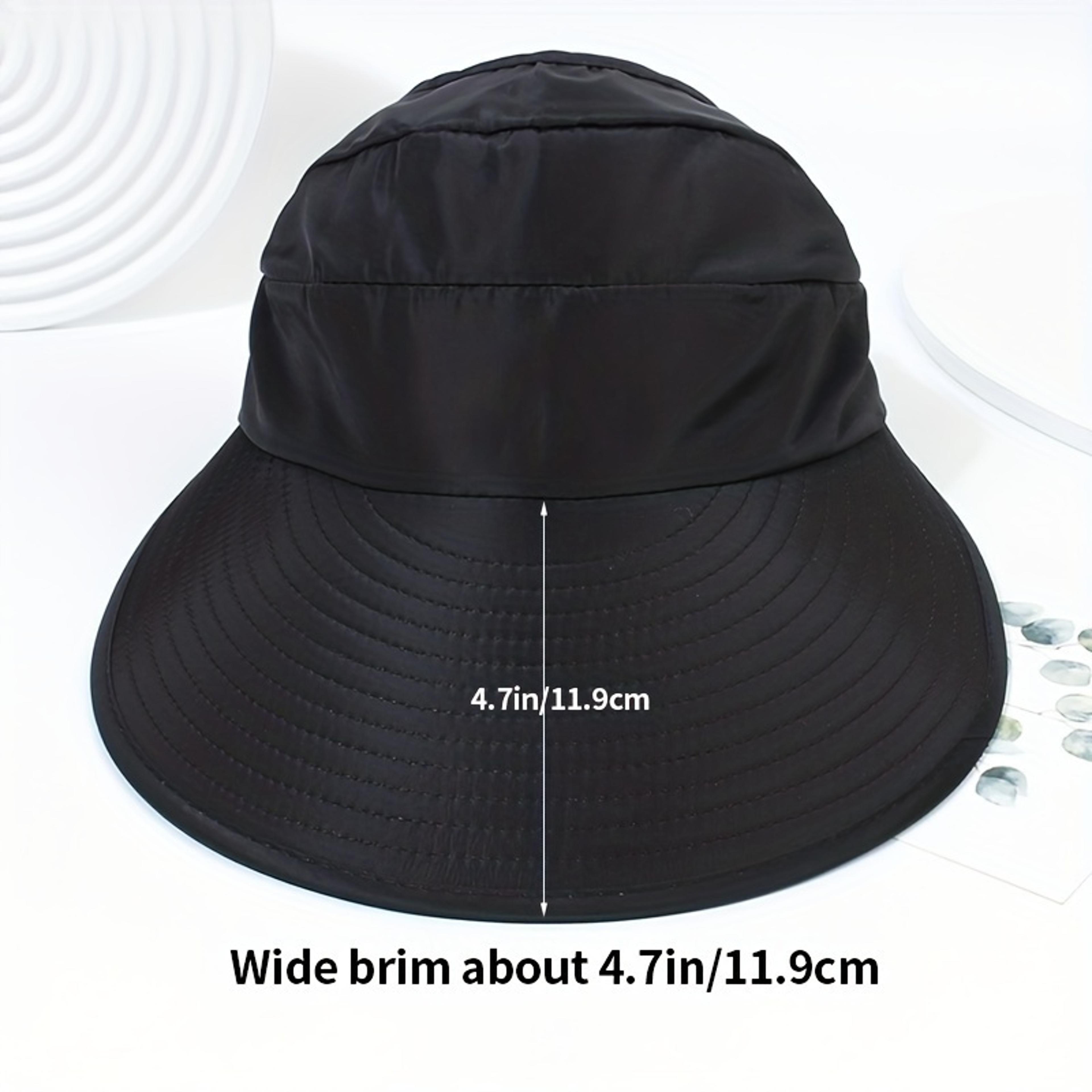 Womens Wide Brim Visor Hat Foldable Sun Visor For Beach Travel Driving And Outdoor Wear 2