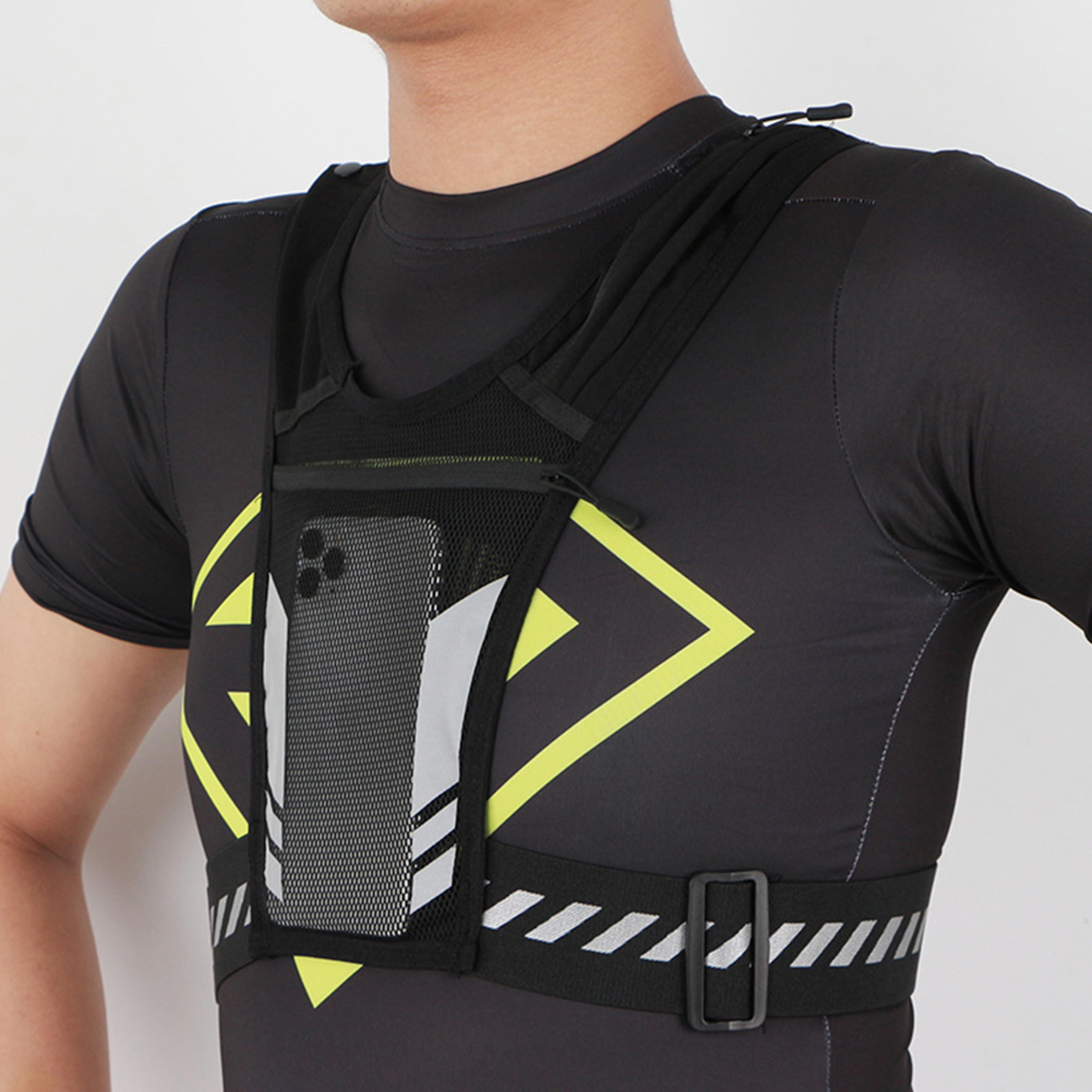 Reflective Running Phone Vest Breathable Chest Pack With Large Capacity Phone Holder 0