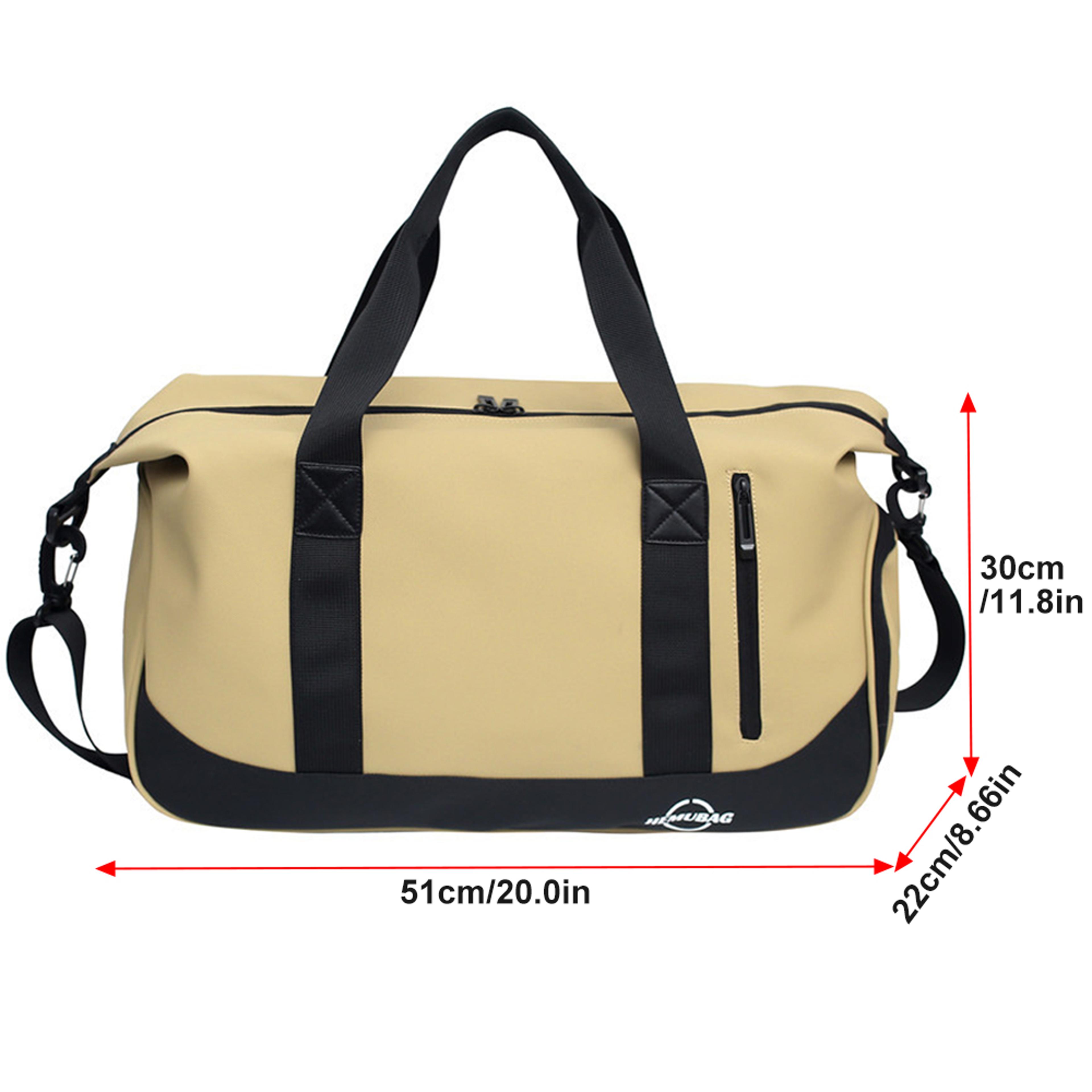 Lightweight Waterproof Gym Duffel Bag With Shoe Compartment  Wet Pocket 4