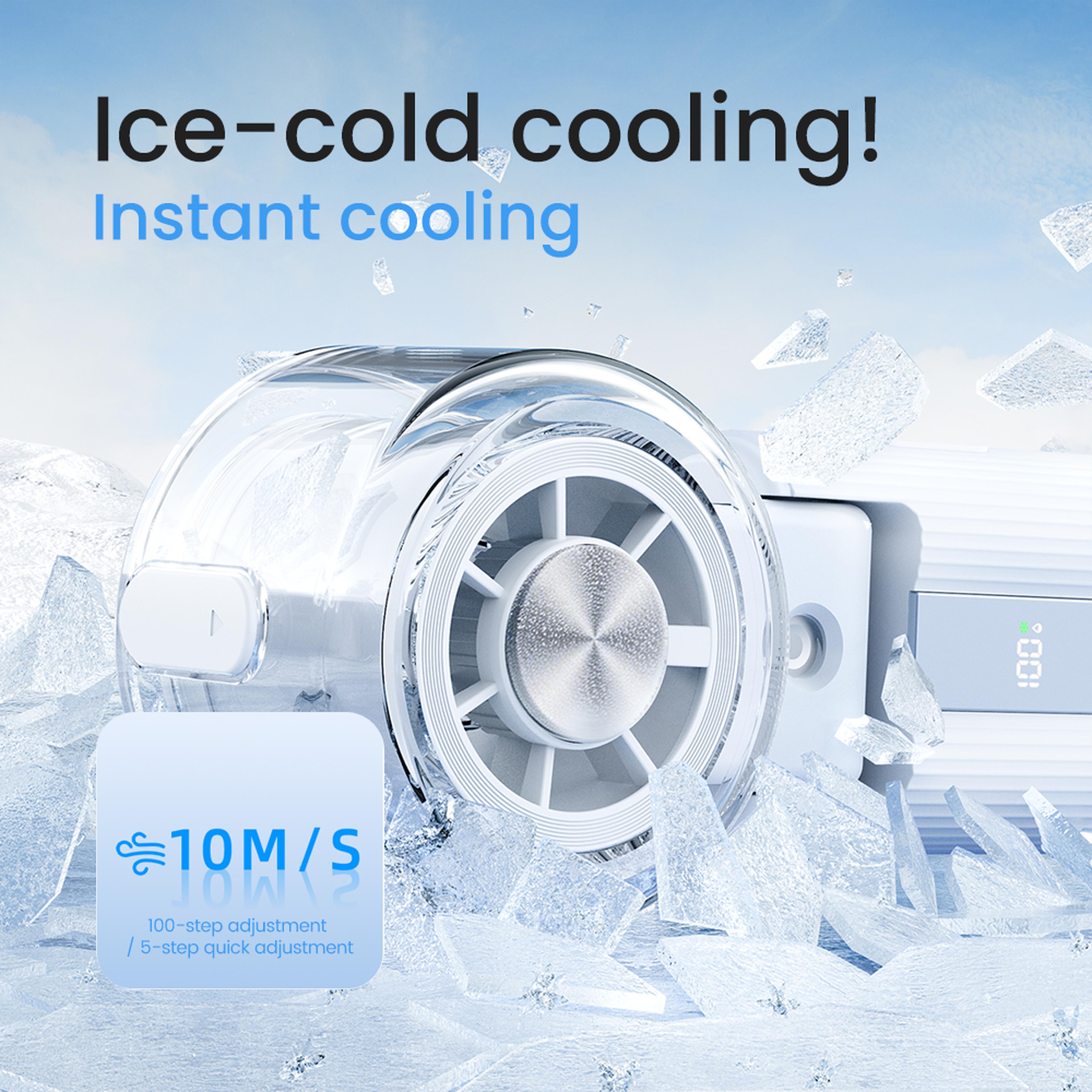 Portable Misting Fan USB Rechargeable Handheld Cooling Fan With 3600mAh Battery 5