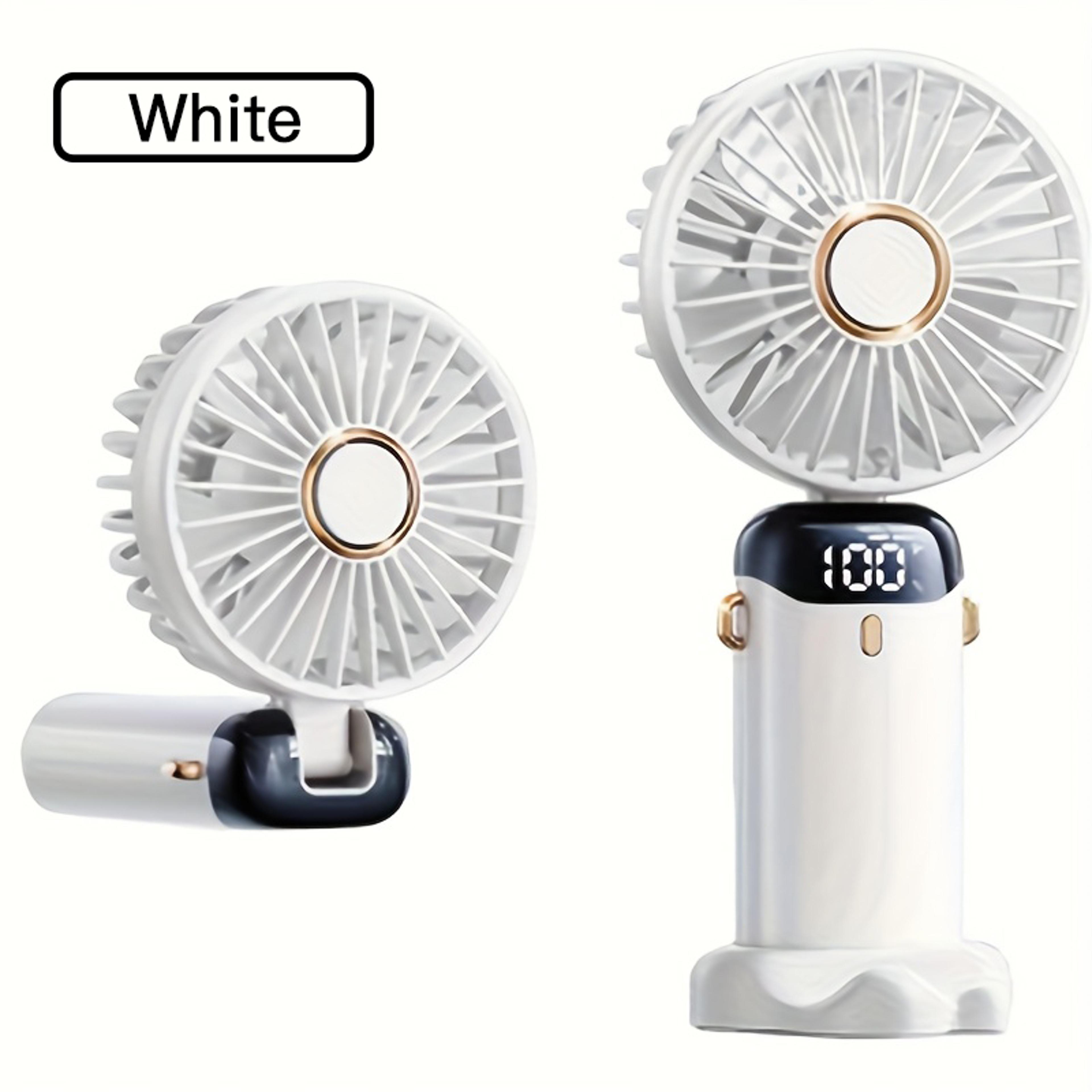 Portable Mini Fan Rechargeable Handheld USB Desk Fan With LED Light Foldable Personal Cooler 2