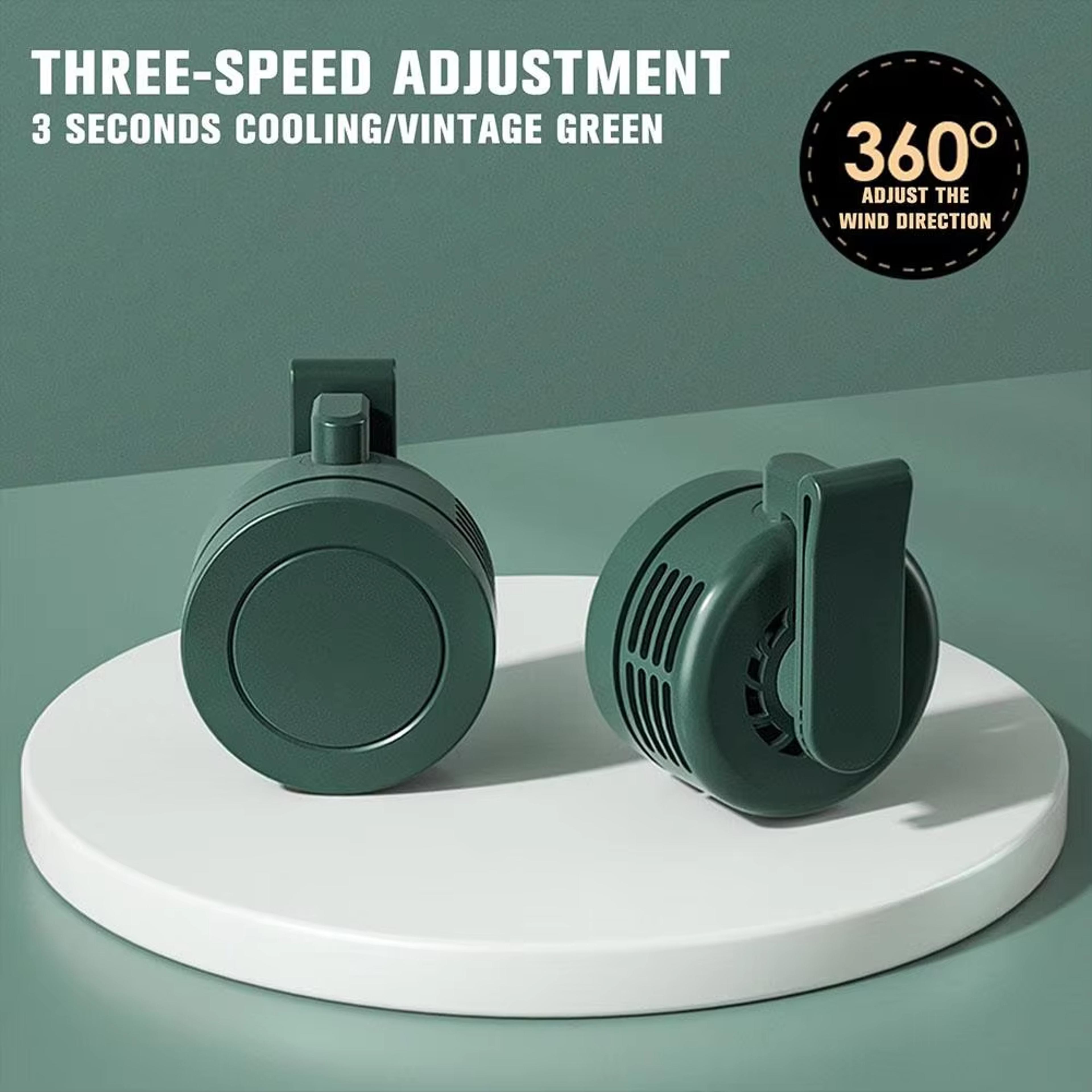 Portable Clip Fan USB Rechargeable Wearable Neck Fan For Outdoor Cooling 6