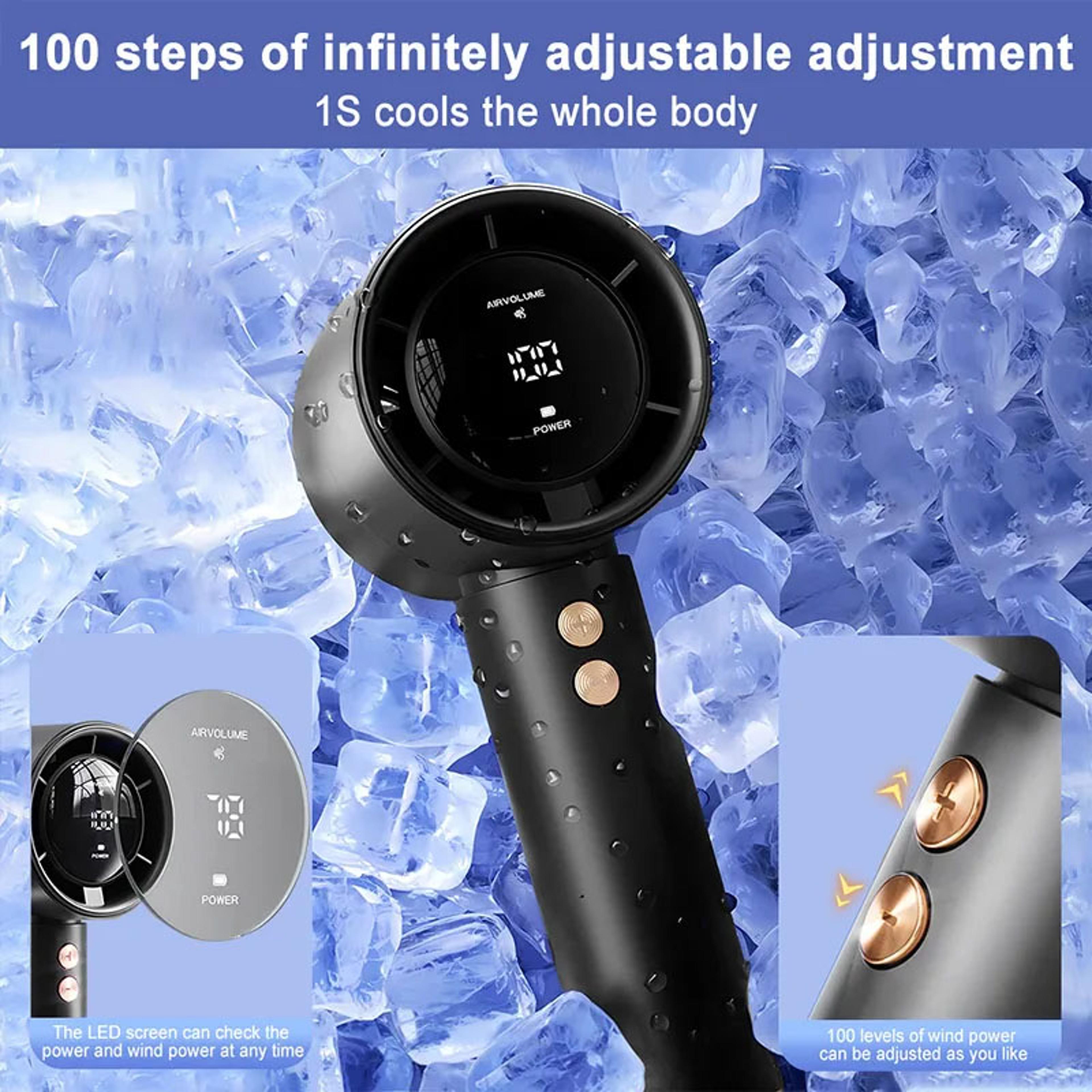 Portable Handheld Fan With Speed Turbo Cooling USB Rechargeable Mini Fan 4