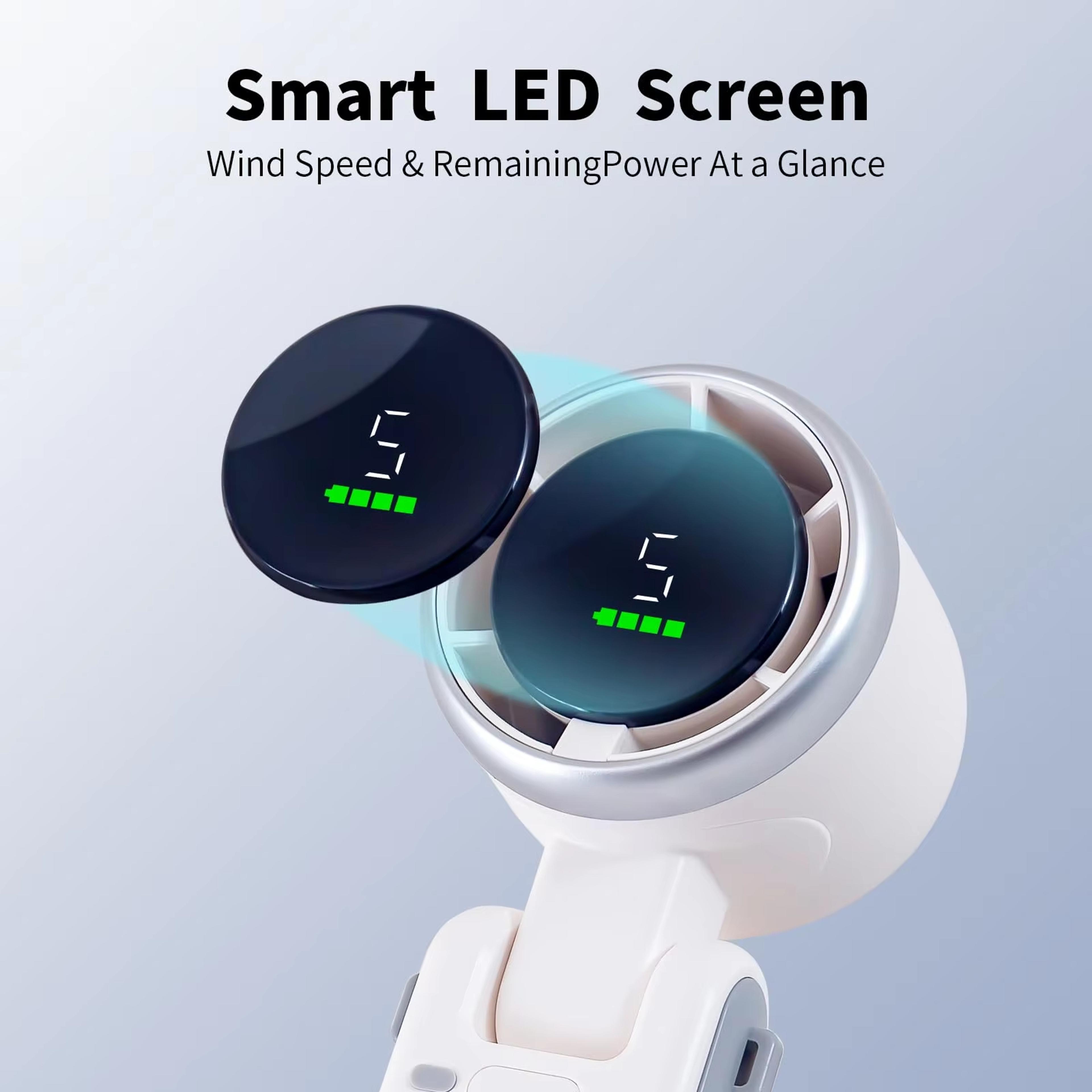 Portable Handheld Fan Rechargeable Mini Travel Cooling Fan With 5 Speeds 6
