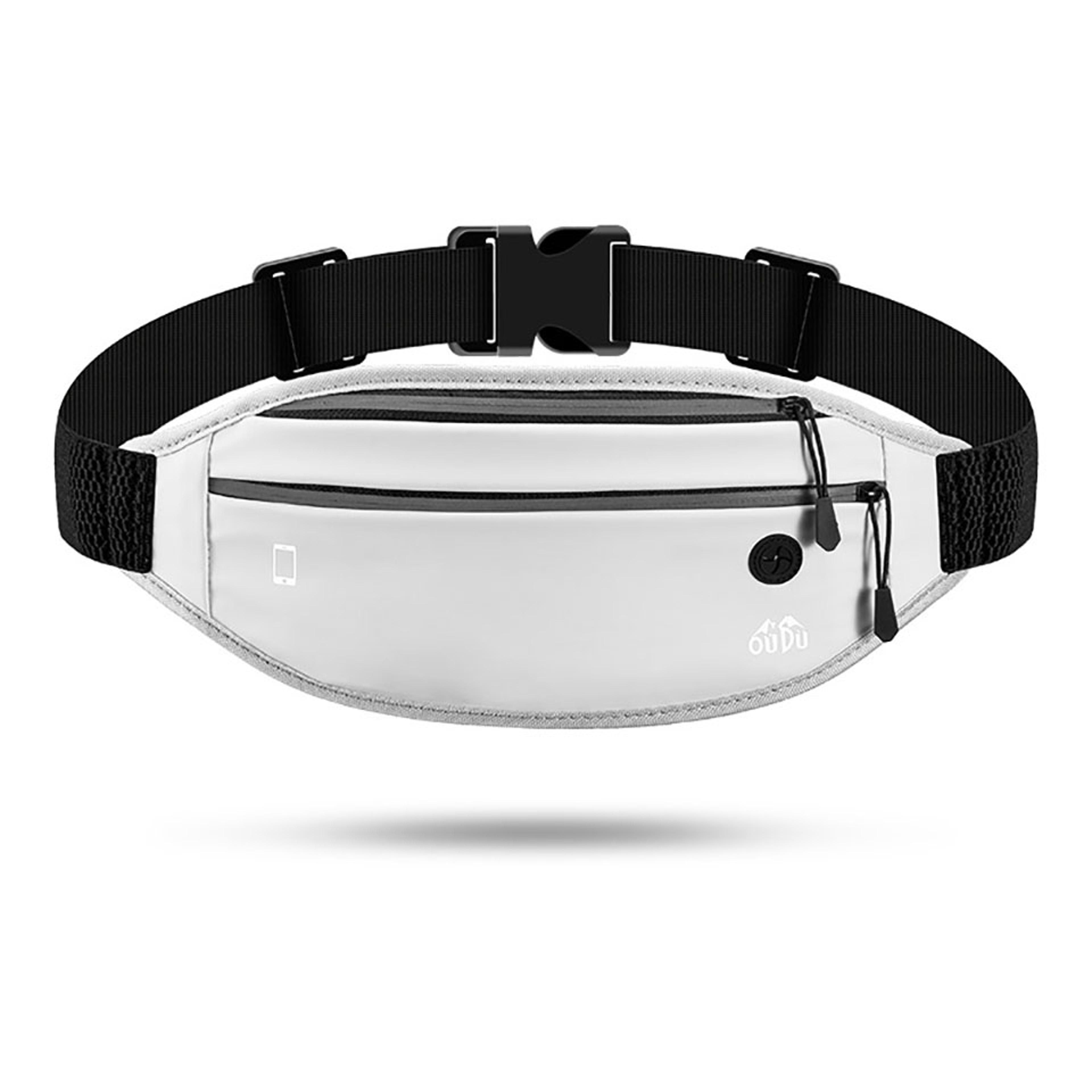 fanny pack running belt waist bag with dual zipper for phone, keys & essentials