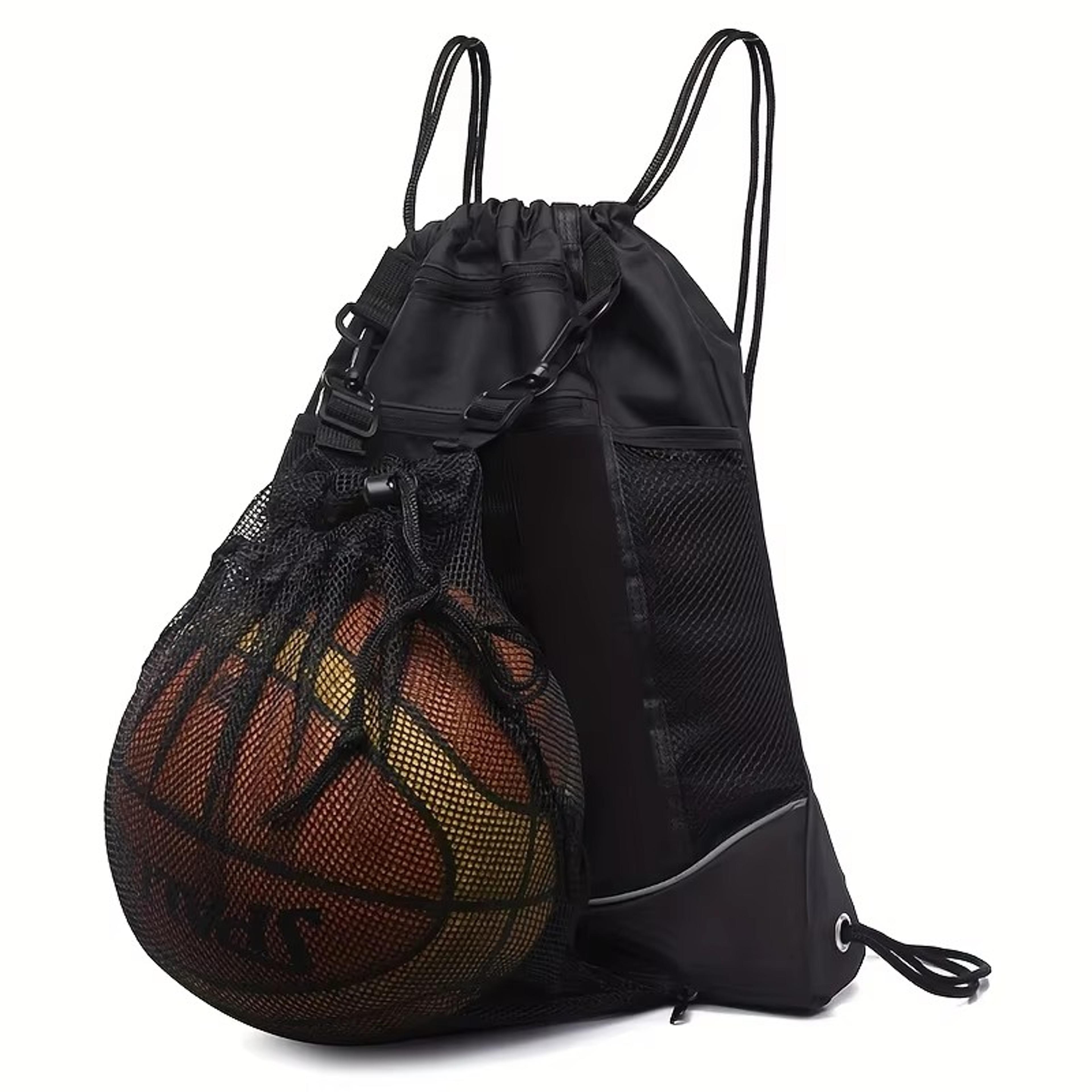 basketball backpack mesh sports drawstring ball storage bag