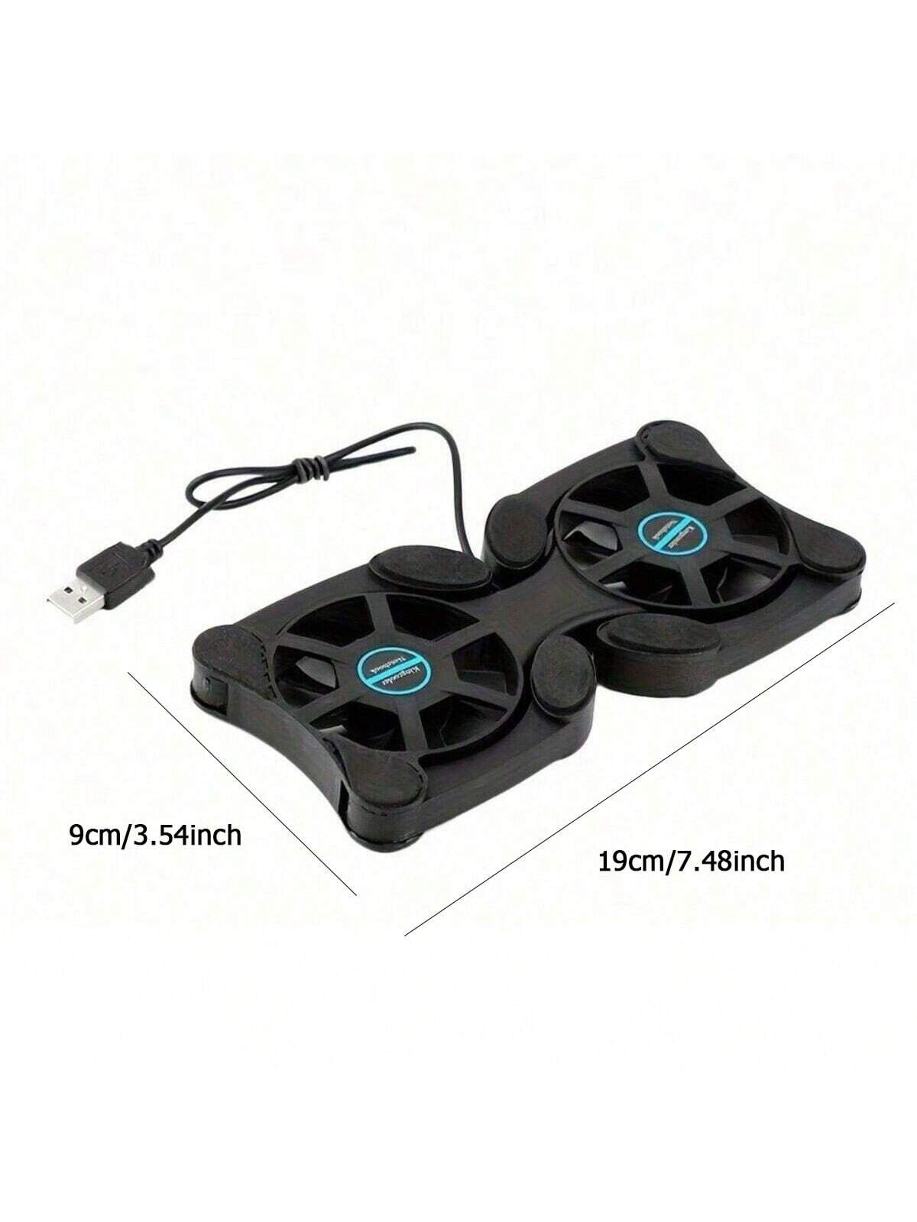 Portable Laptop Cooling Pad With Dual USB Fans Foldable Laptop Stand For Notebooks 4