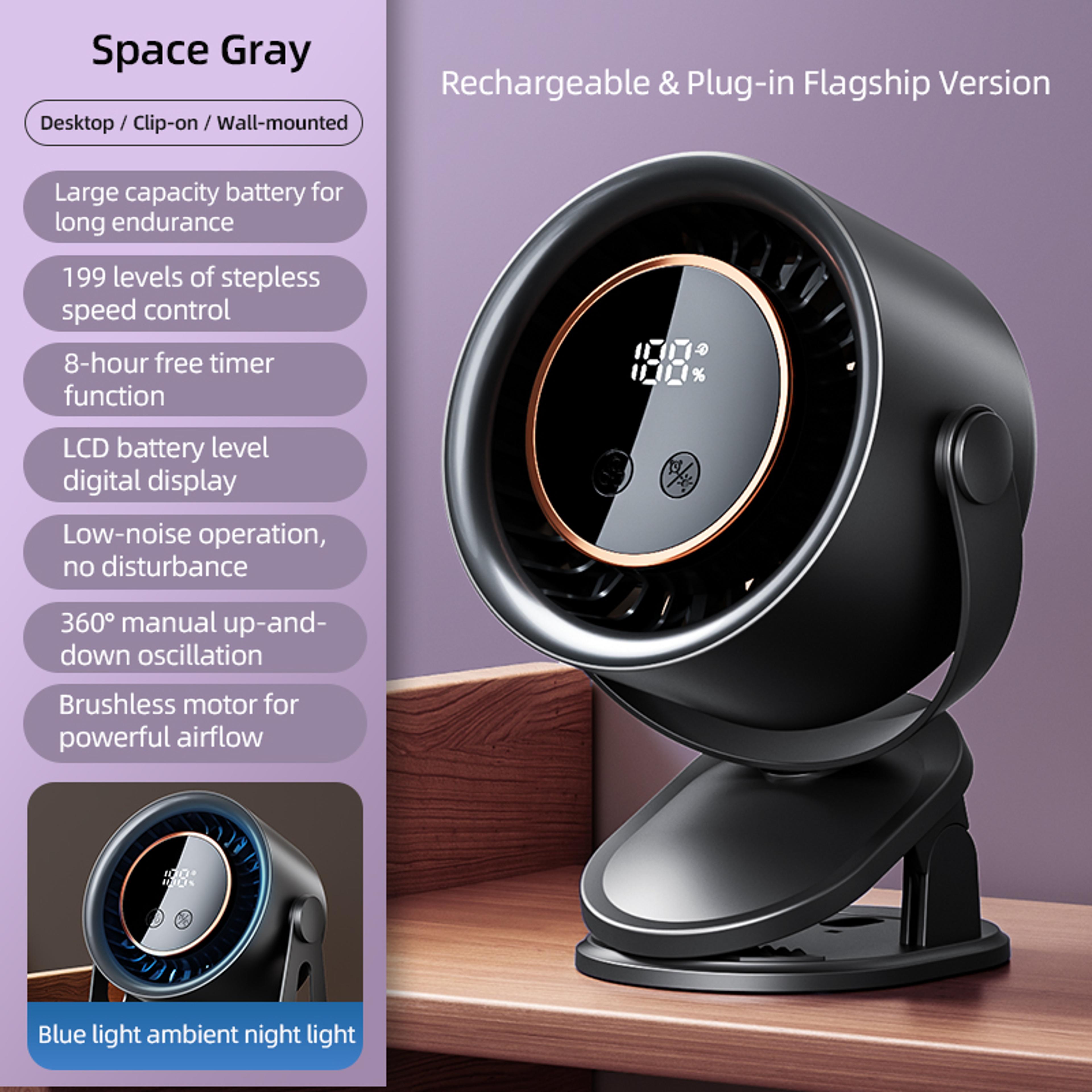 Rechargeable Mini Clip On Fan Portable USB Fan For Stroller Desk  Travel 2