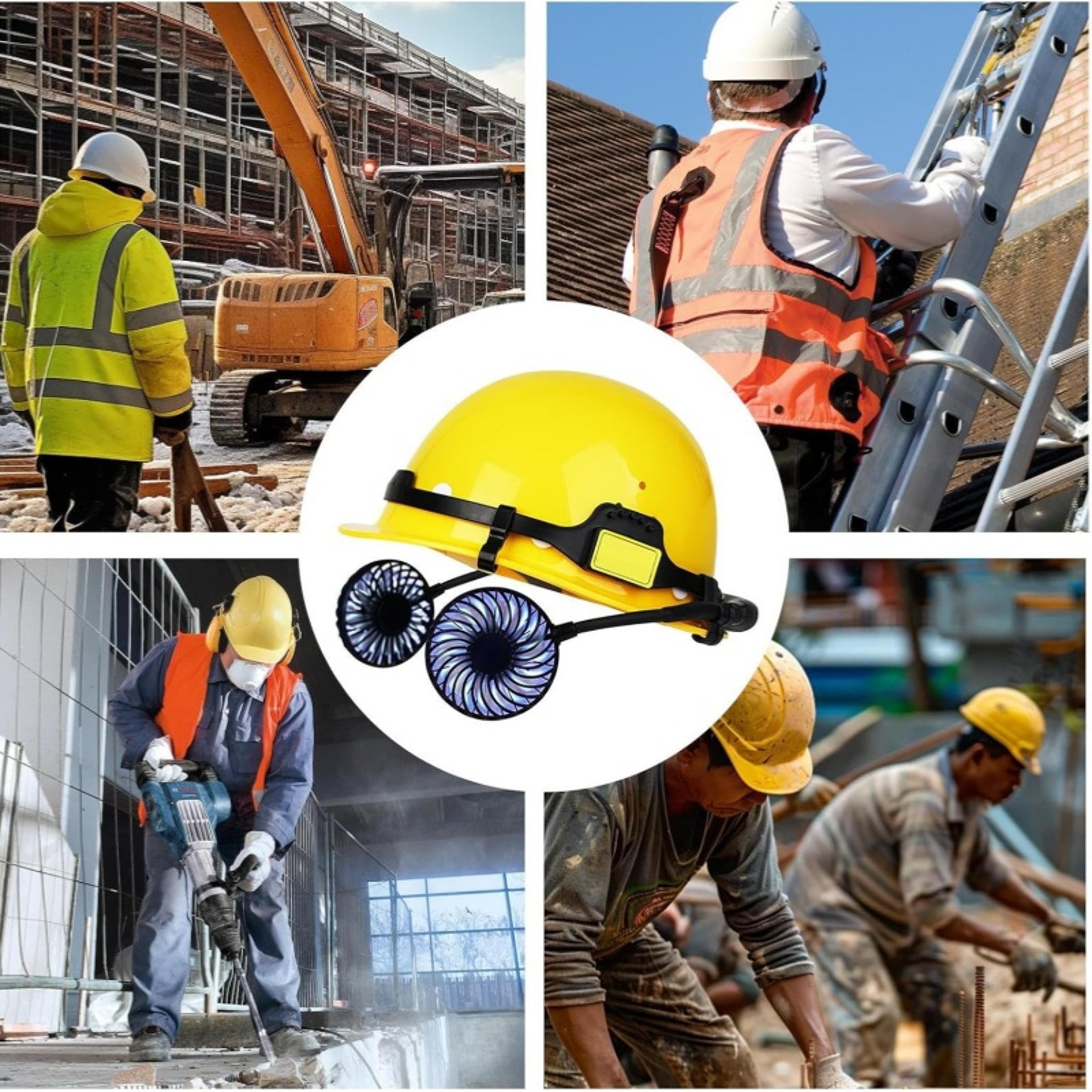 Pro Safety Helmet Fan With LED Light  Helmet Cooling Fan For Hard Hats  Construction Helmets 1