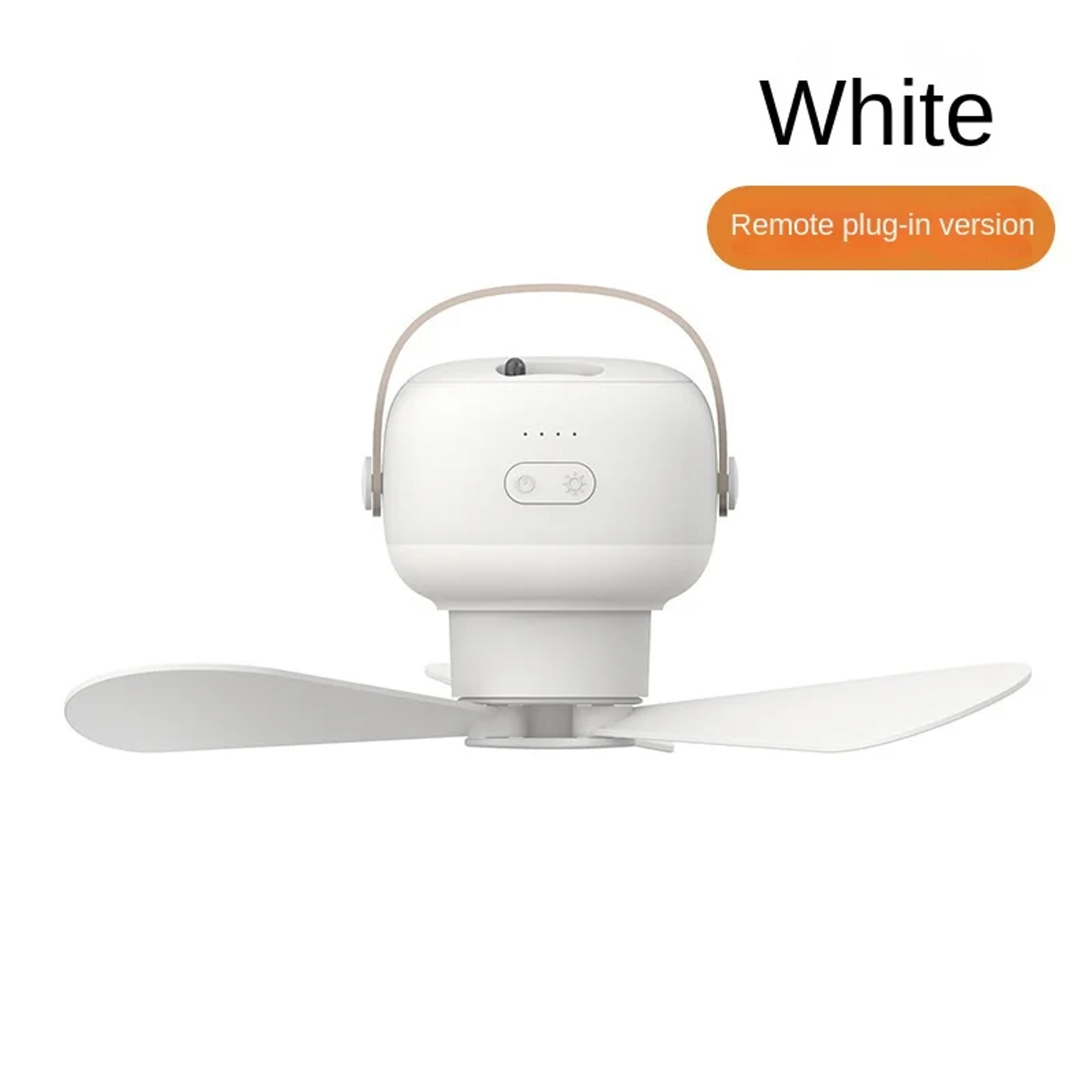 Portable Camping Fan With LED Light Remote Control USB Rechargeable Ceiling Fan 1