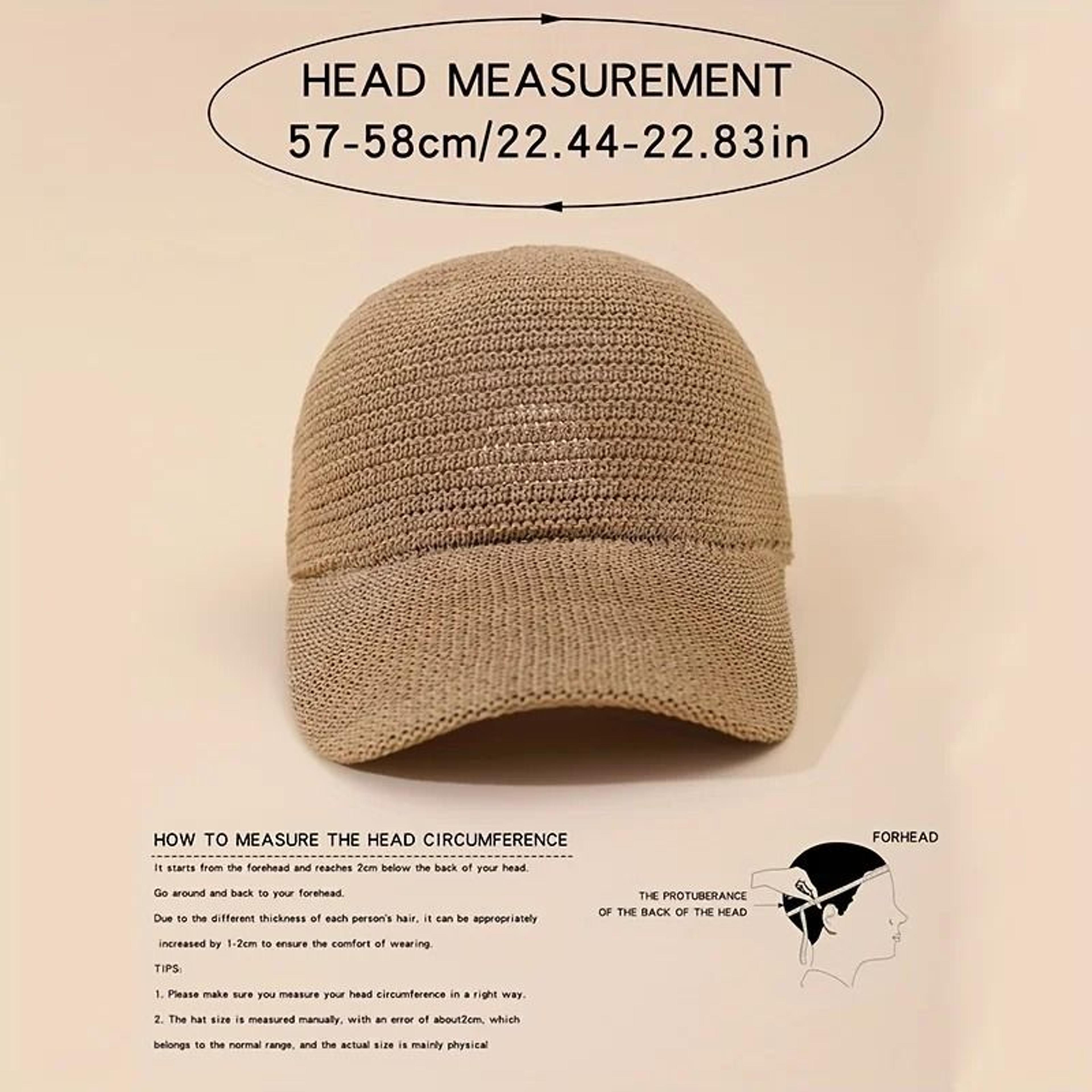 Linen Knit Baseball Cap For Summer Breathable Adjustable Duckbill Sun Hat 7
