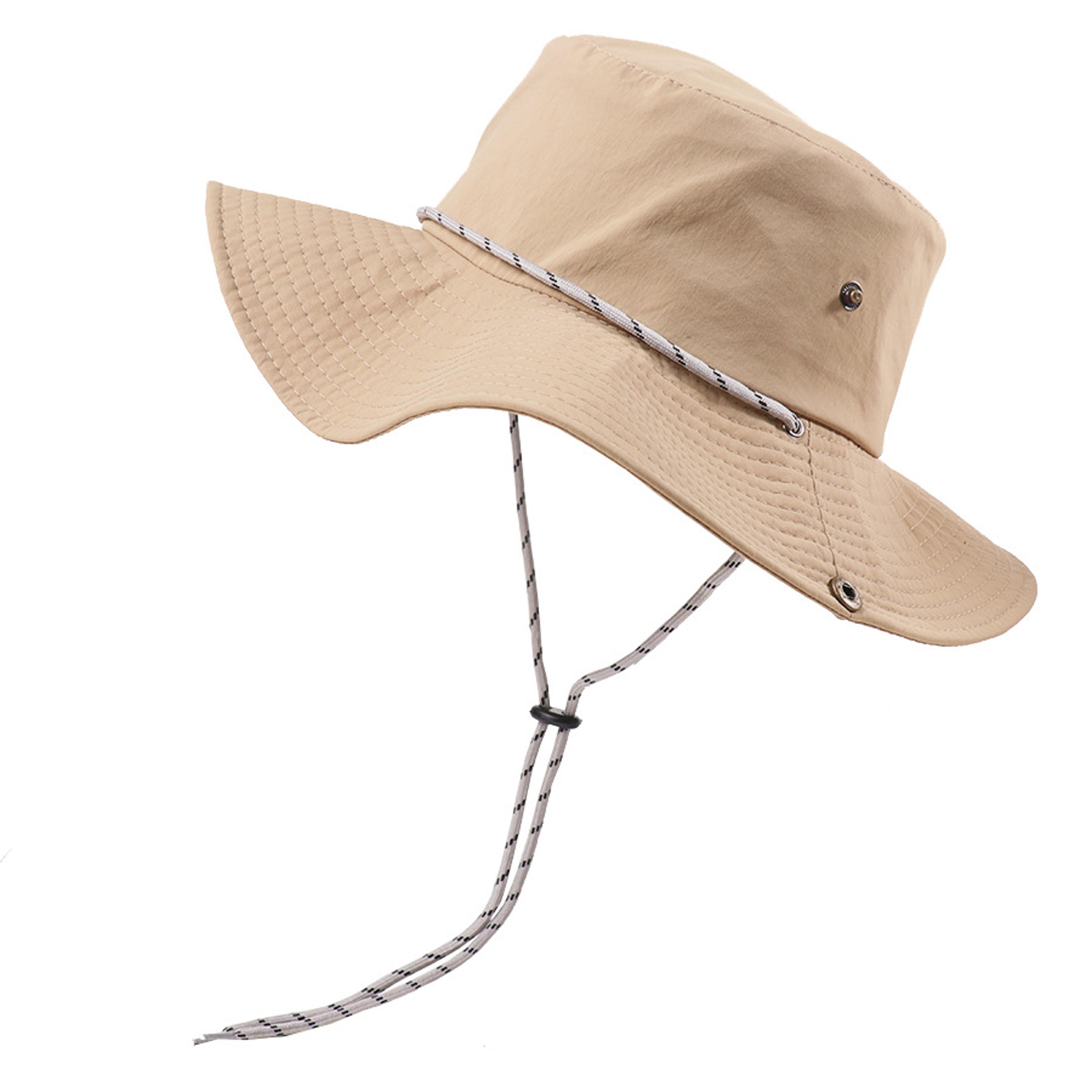 Sun Hat Wide Brim Bucket Hat With Detachable Strap Water Resistant For Hiking Fishing  Beach 5