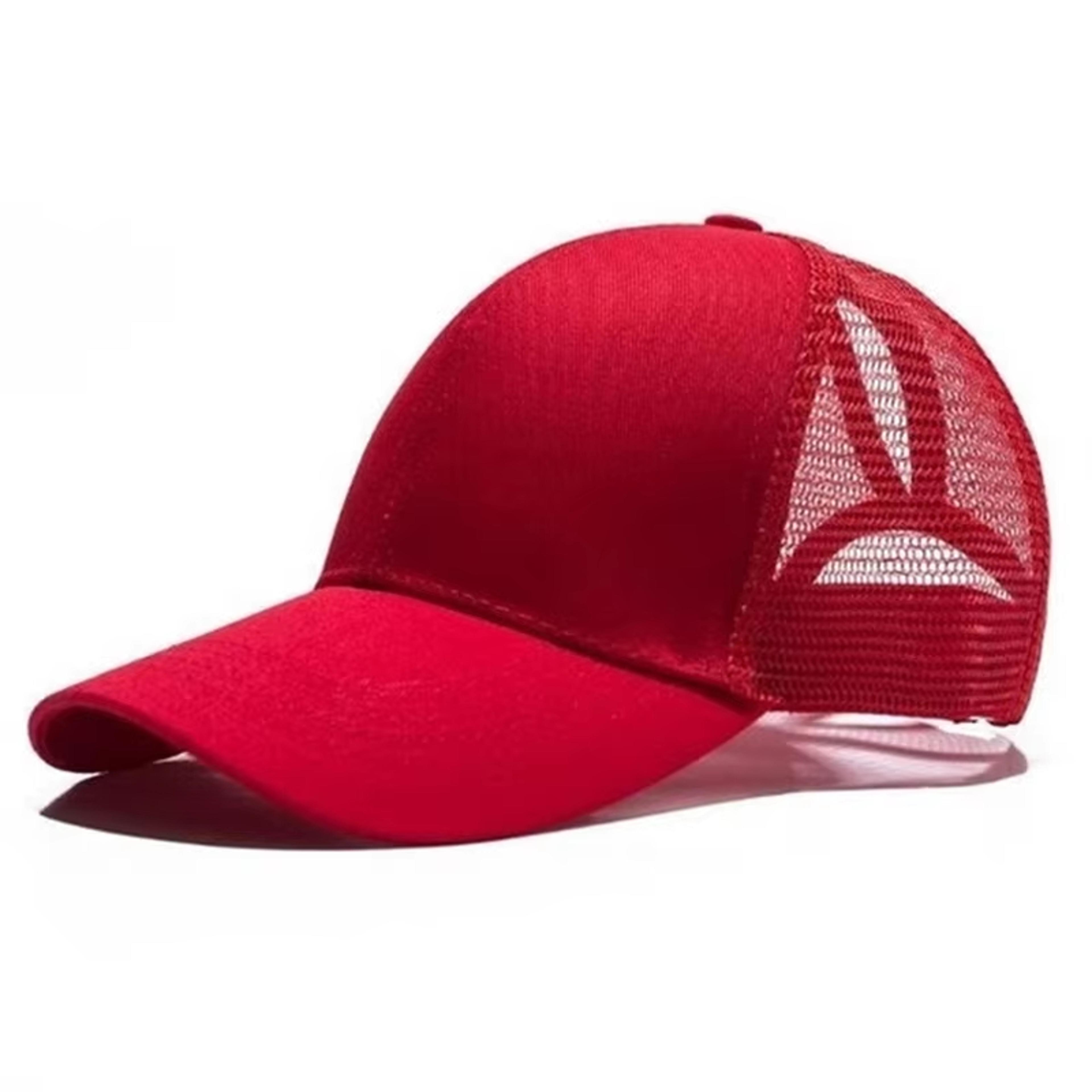 Womens Ponytail Baseball Cap Adjustable Messy Bun Hat With Breathable Mesh Back 2