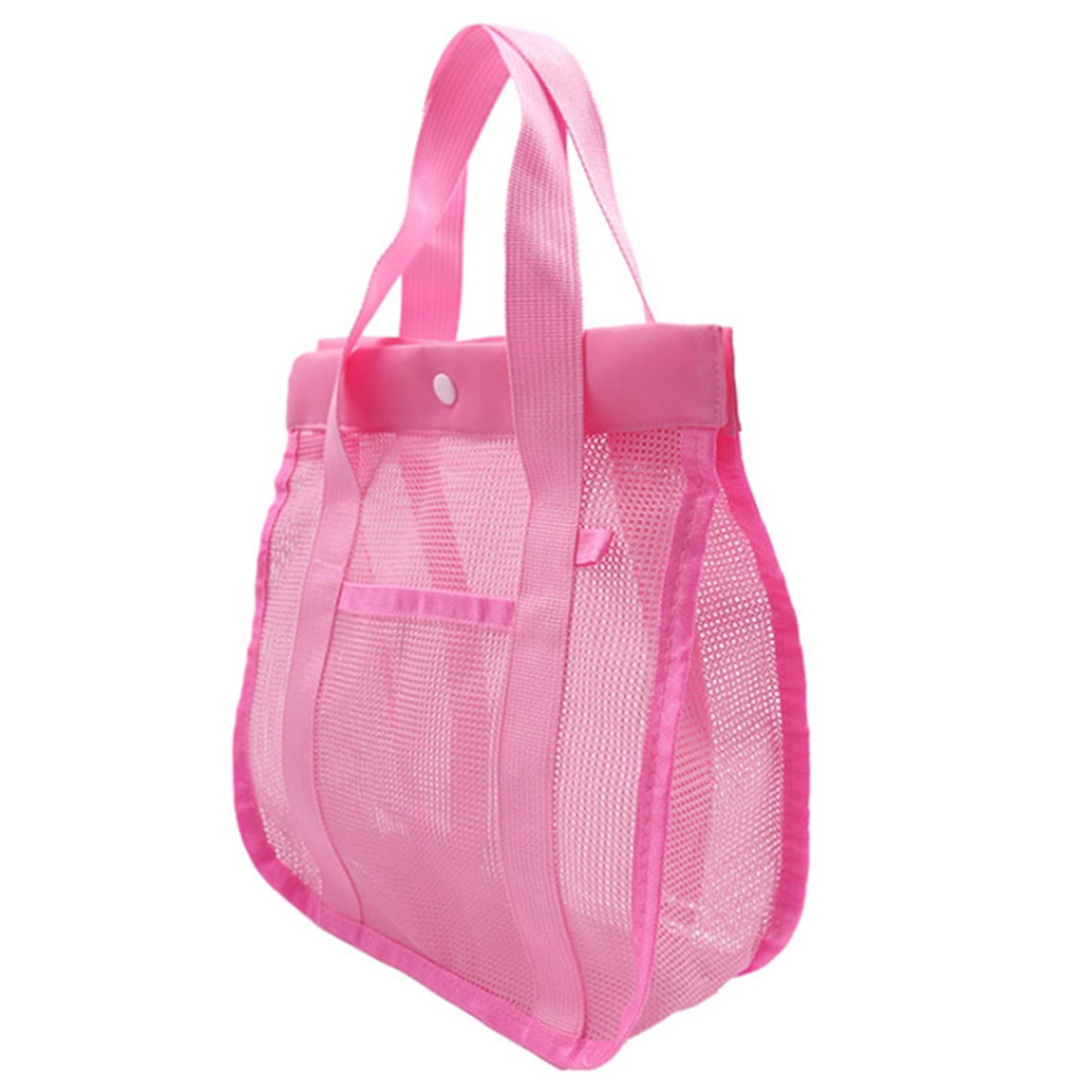 Large Mesh Beach Toy Bag  Mesh Toiletry Bath Storage Organizer With Handle 0
