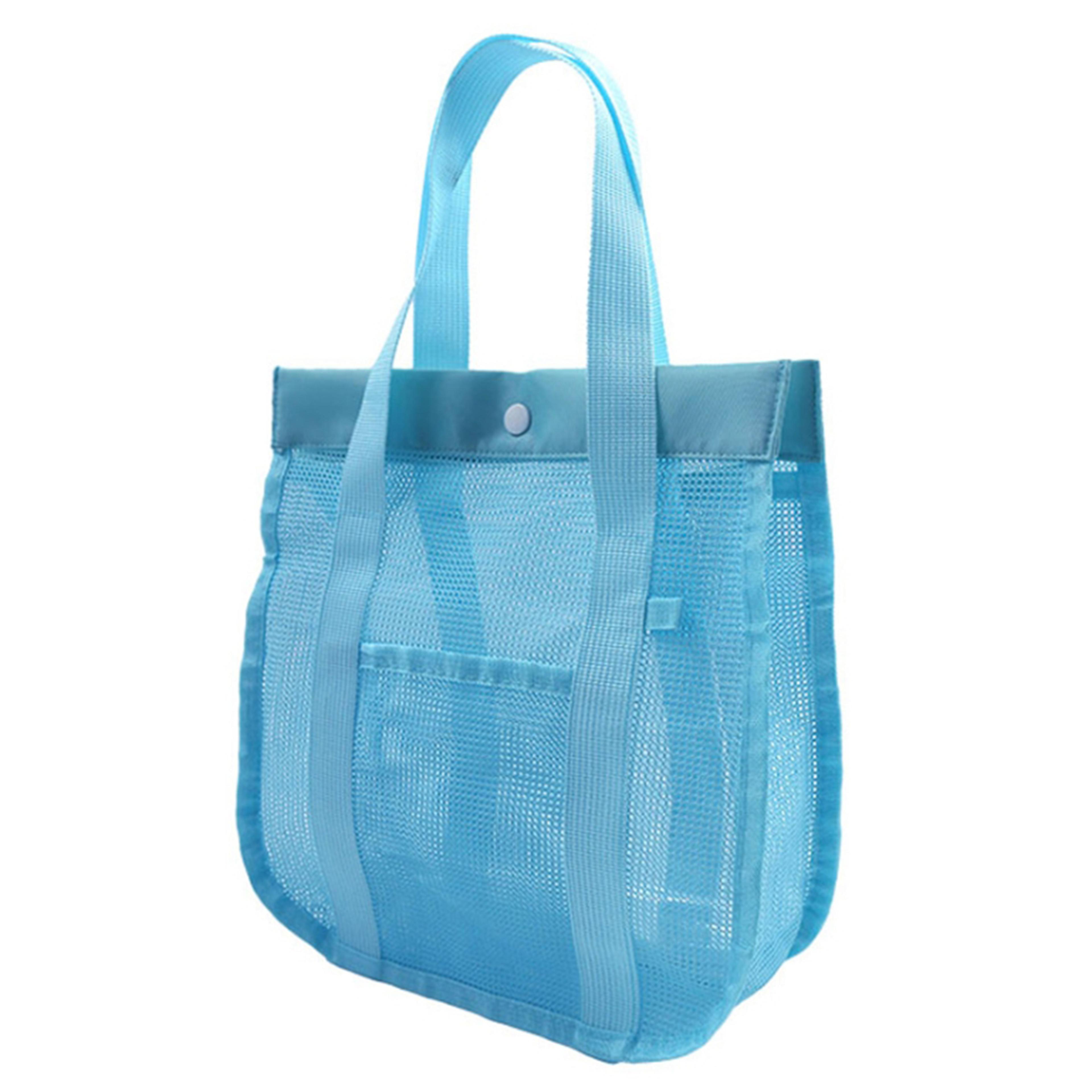 Large Mesh Beach Toy Bag  Mesh Toiletry Bath Storage Organizer With Handle 1