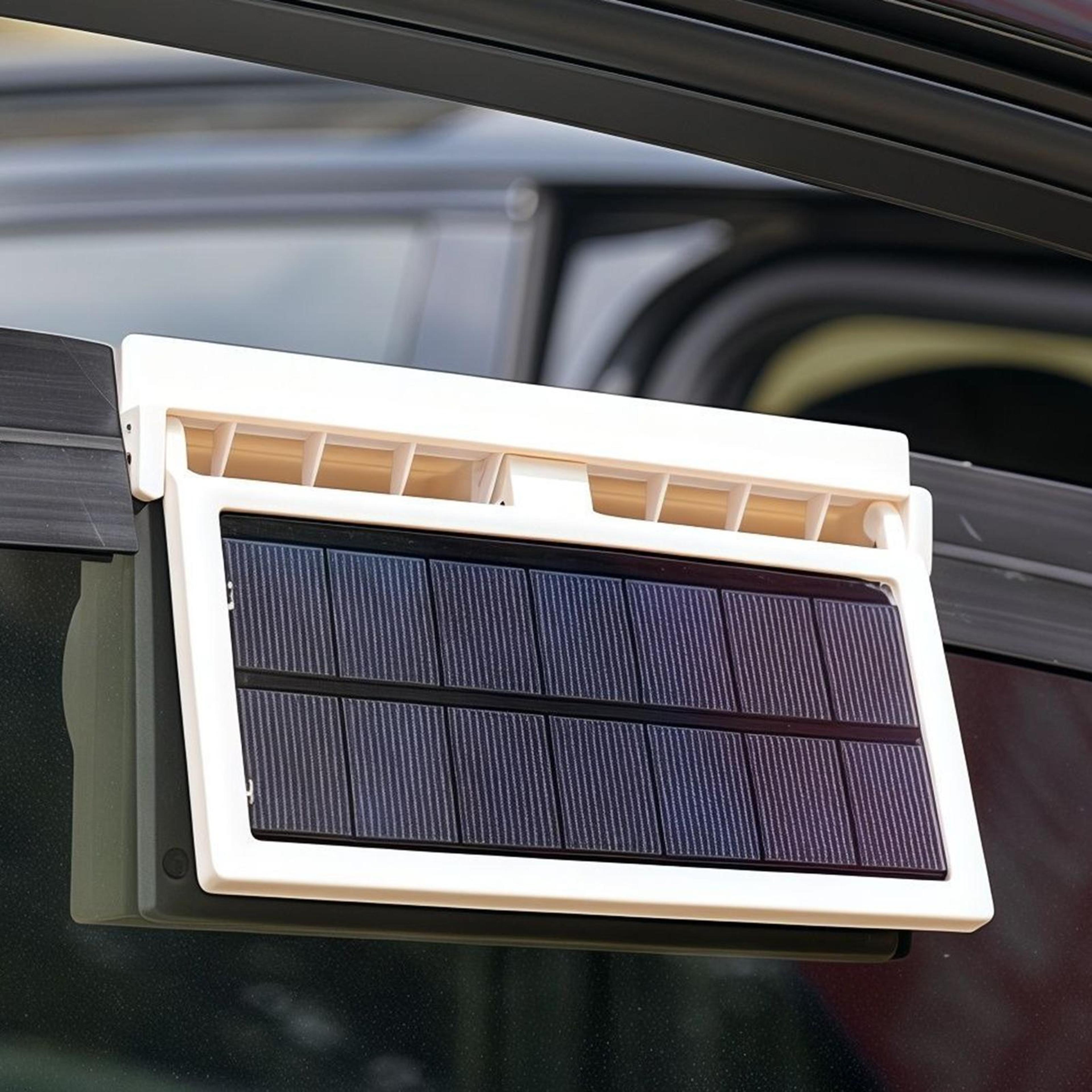Solar Car Fan USB Rechargeable Car Cooling Fan With Solar Powered Air Vent Ventilator 1