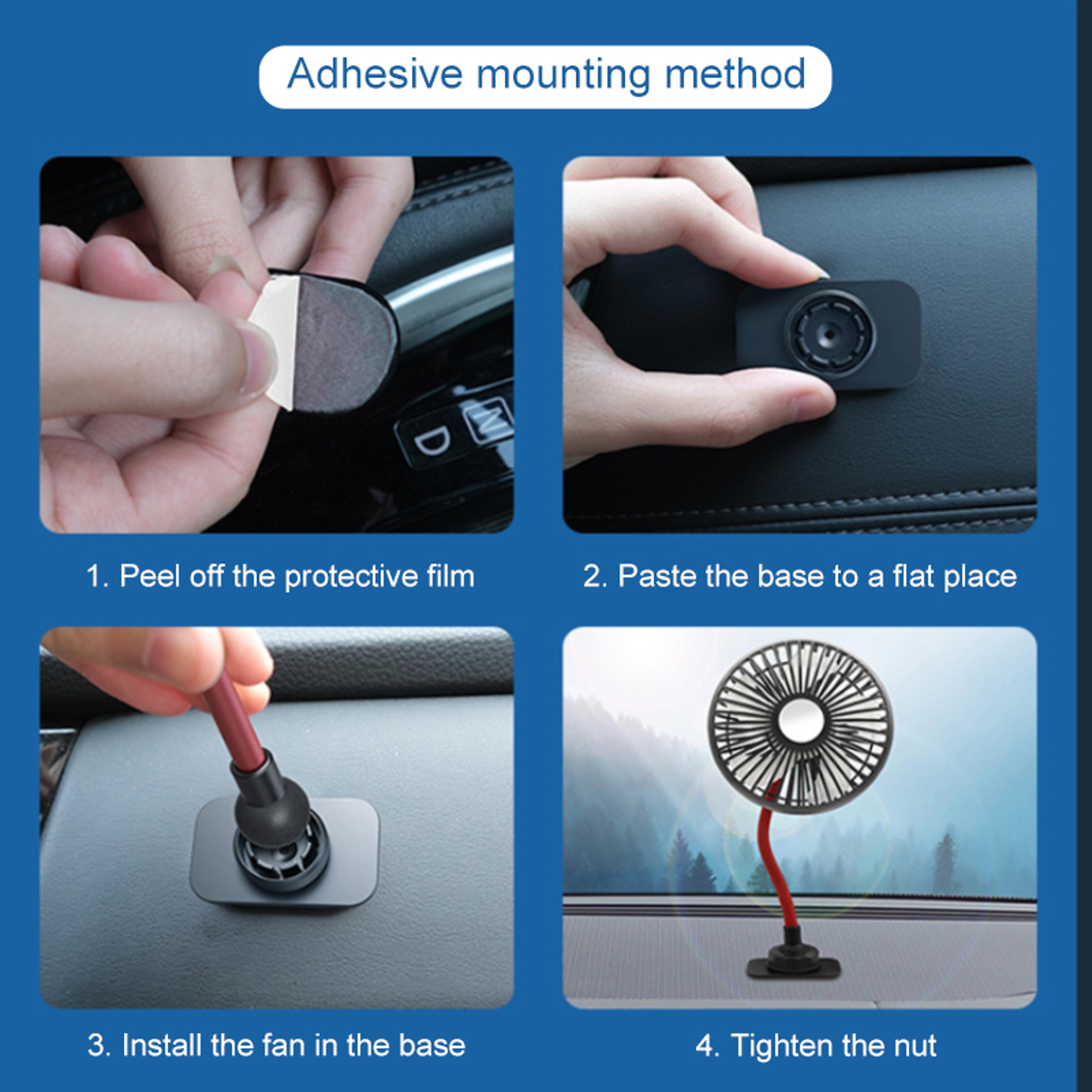 Car Back Seat Fan USB Speed Rear Seat Cooling Fan For Cars  SUVs 4