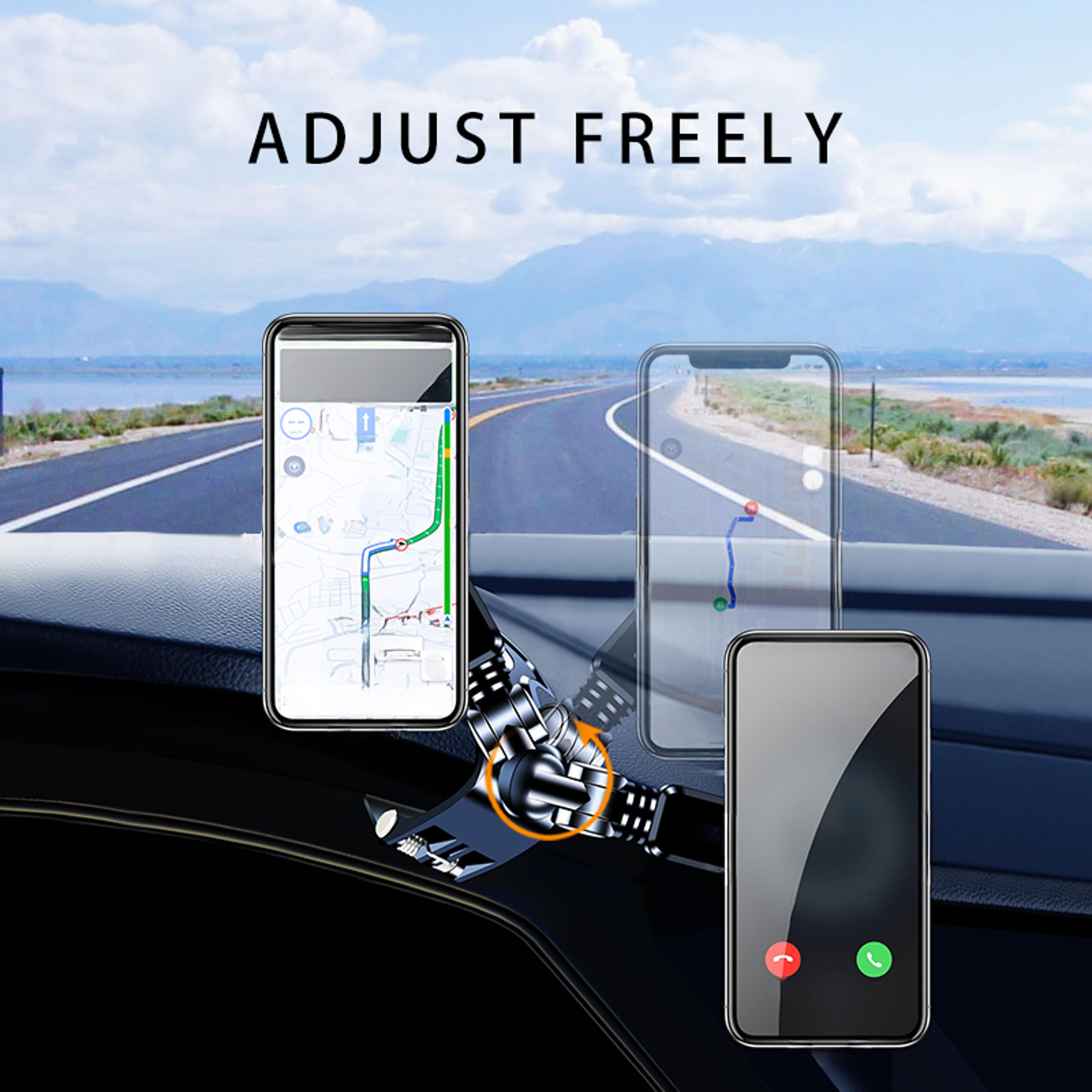 Magnetic Car Phone Holder 360 Rotating Dashboard Phone Mount With Anti Shake Clamp 2
