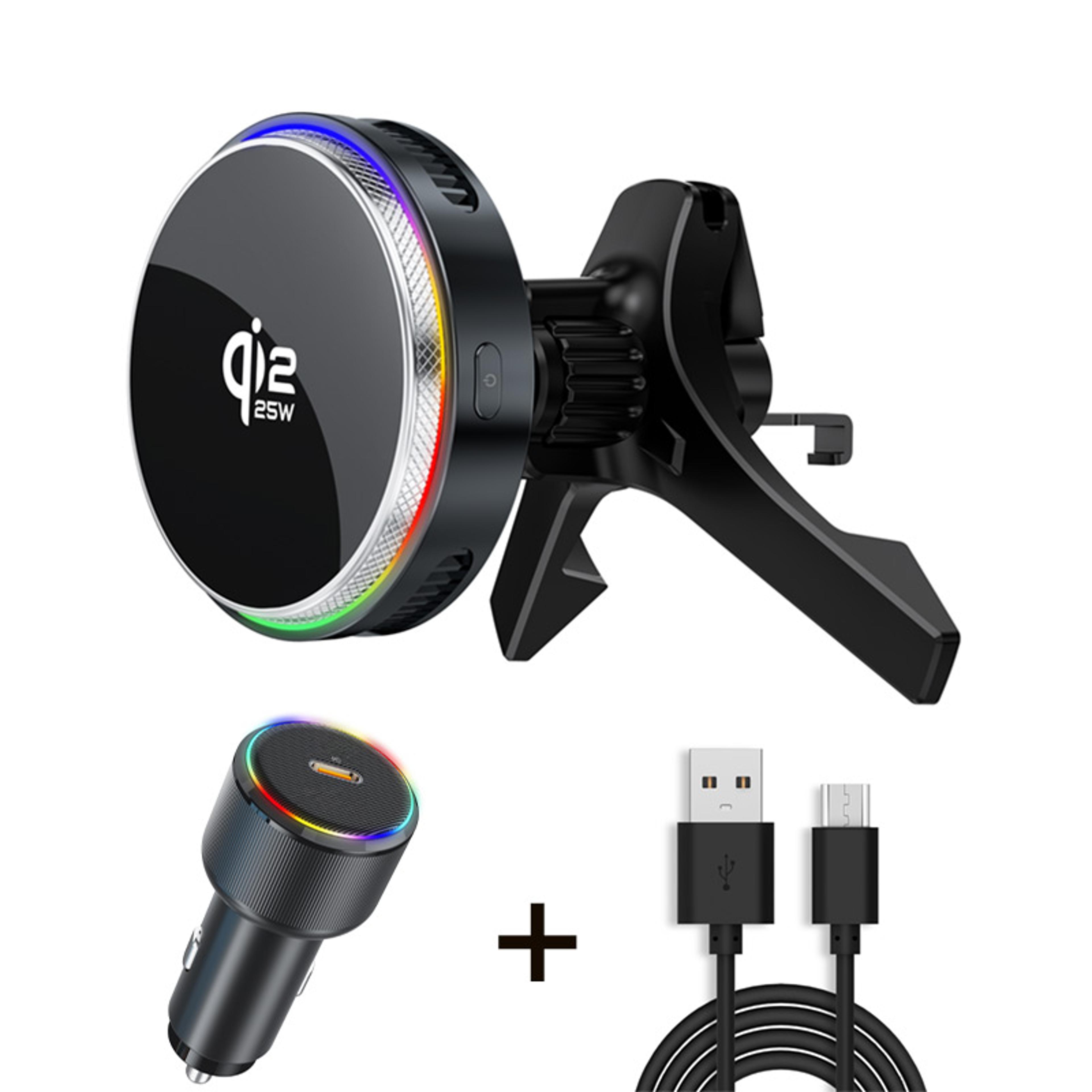 Car Charger 25W Magnetic Wireless Car Charger With Cooling Fan  MagSafe Car Mount 6