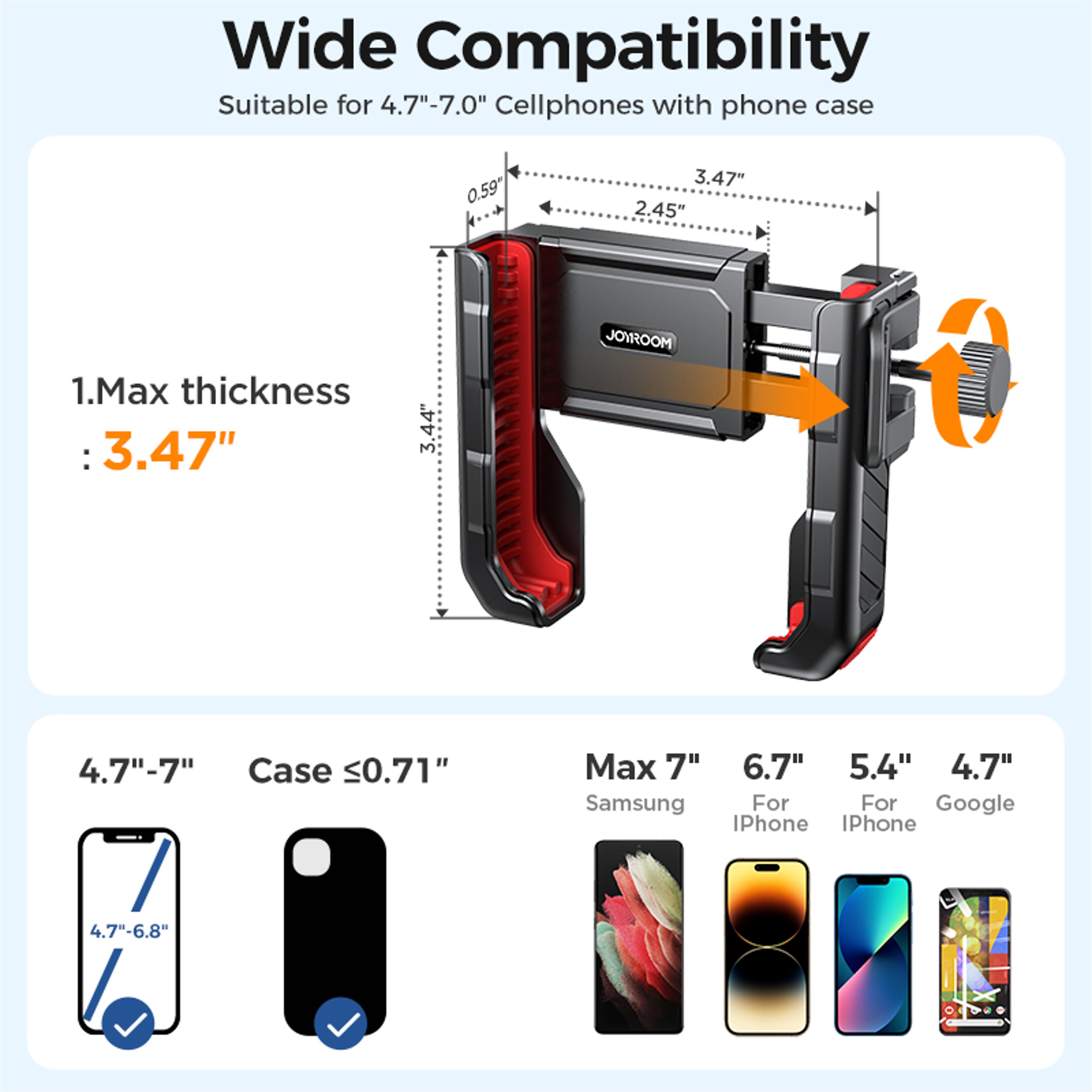 Universal Bike Phone Holder With OneHand Lock Shockproof Phone Mount For Bikes  Motorcycles 4