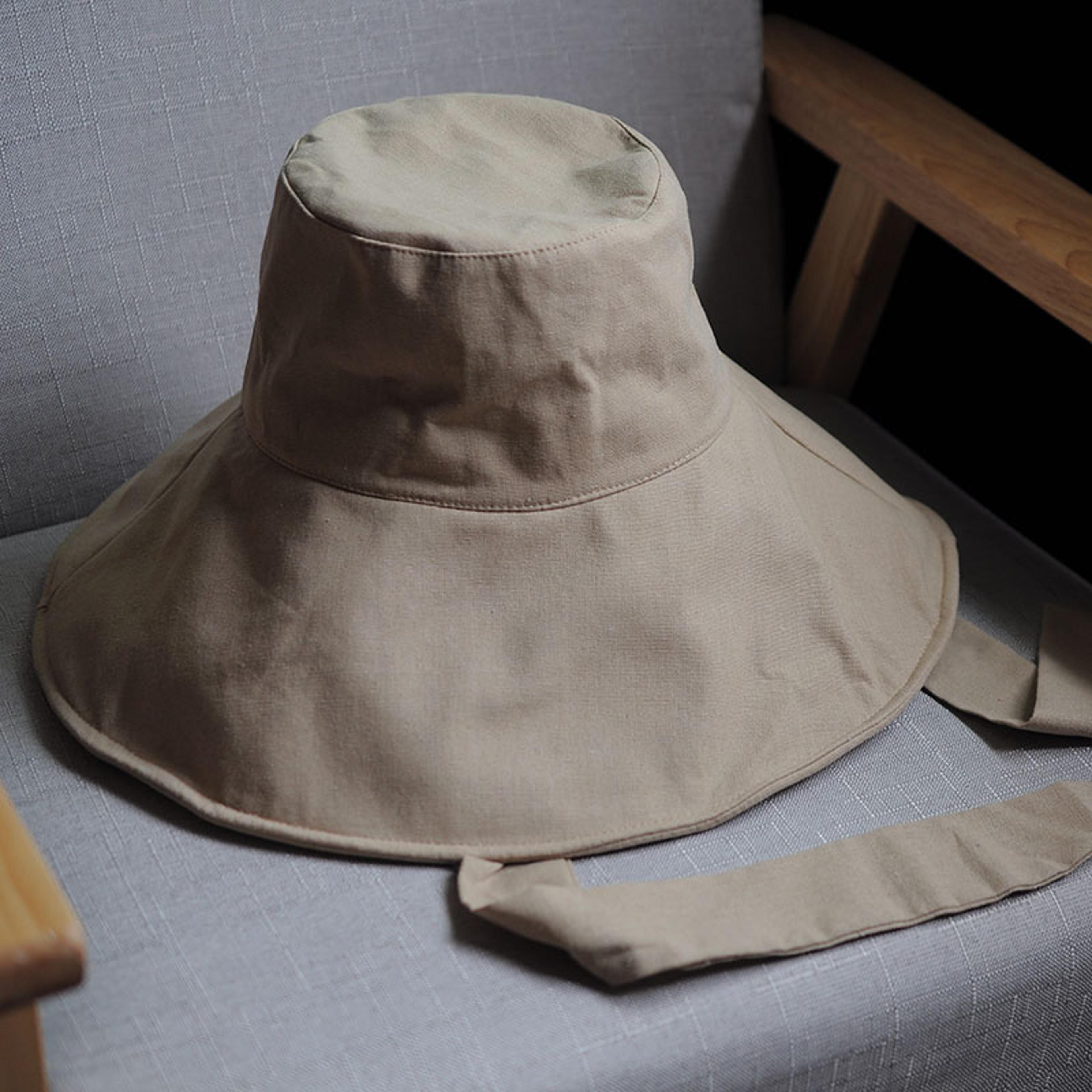 Womens UV Bucket Hat Wide Brim Sun Hat Foldable Cotton Linen Beach Cap With Adjustable Chin Strap 1