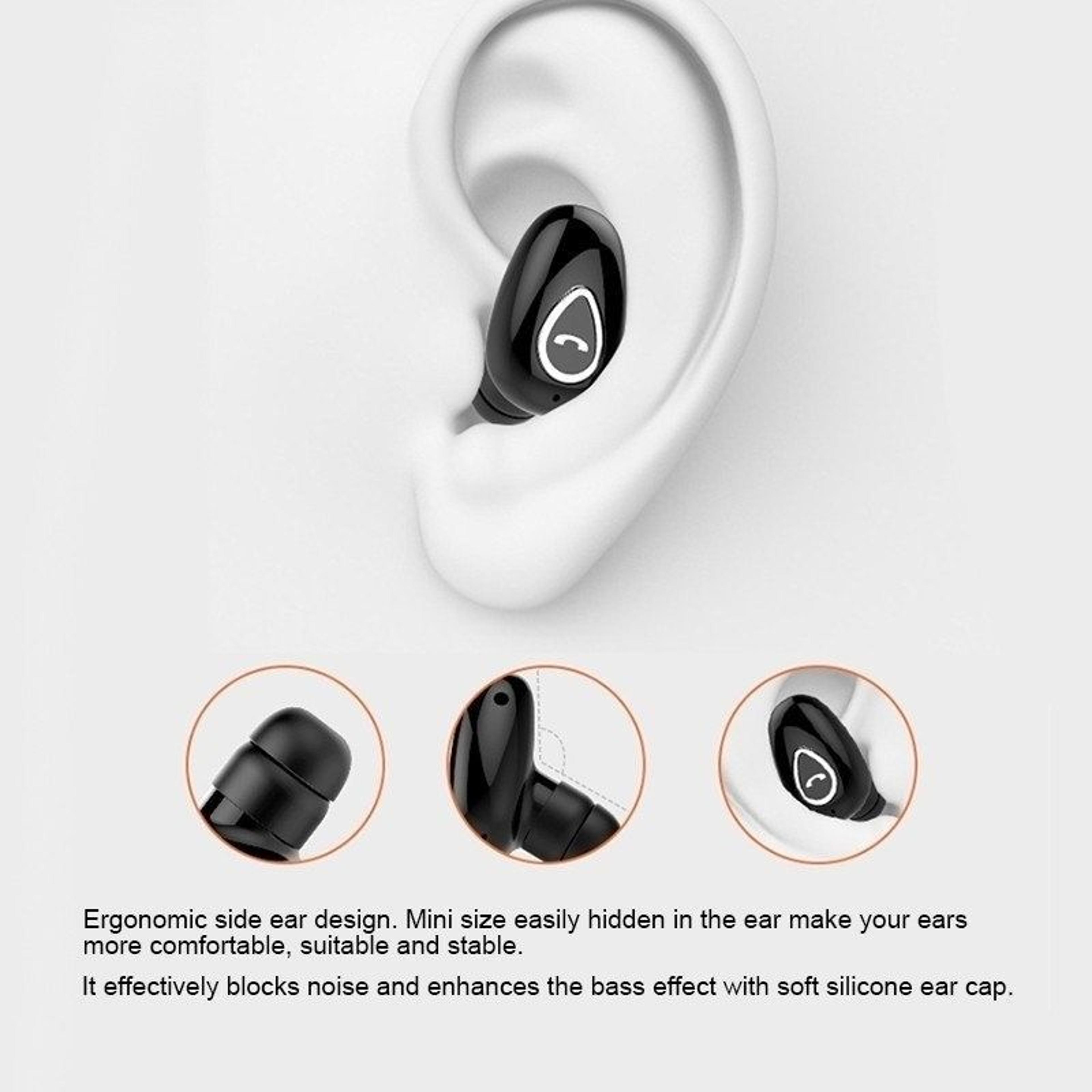 Invisible Bluetooth Earbud Mini Wireless Earphone With Microphone For Calls  Music 5