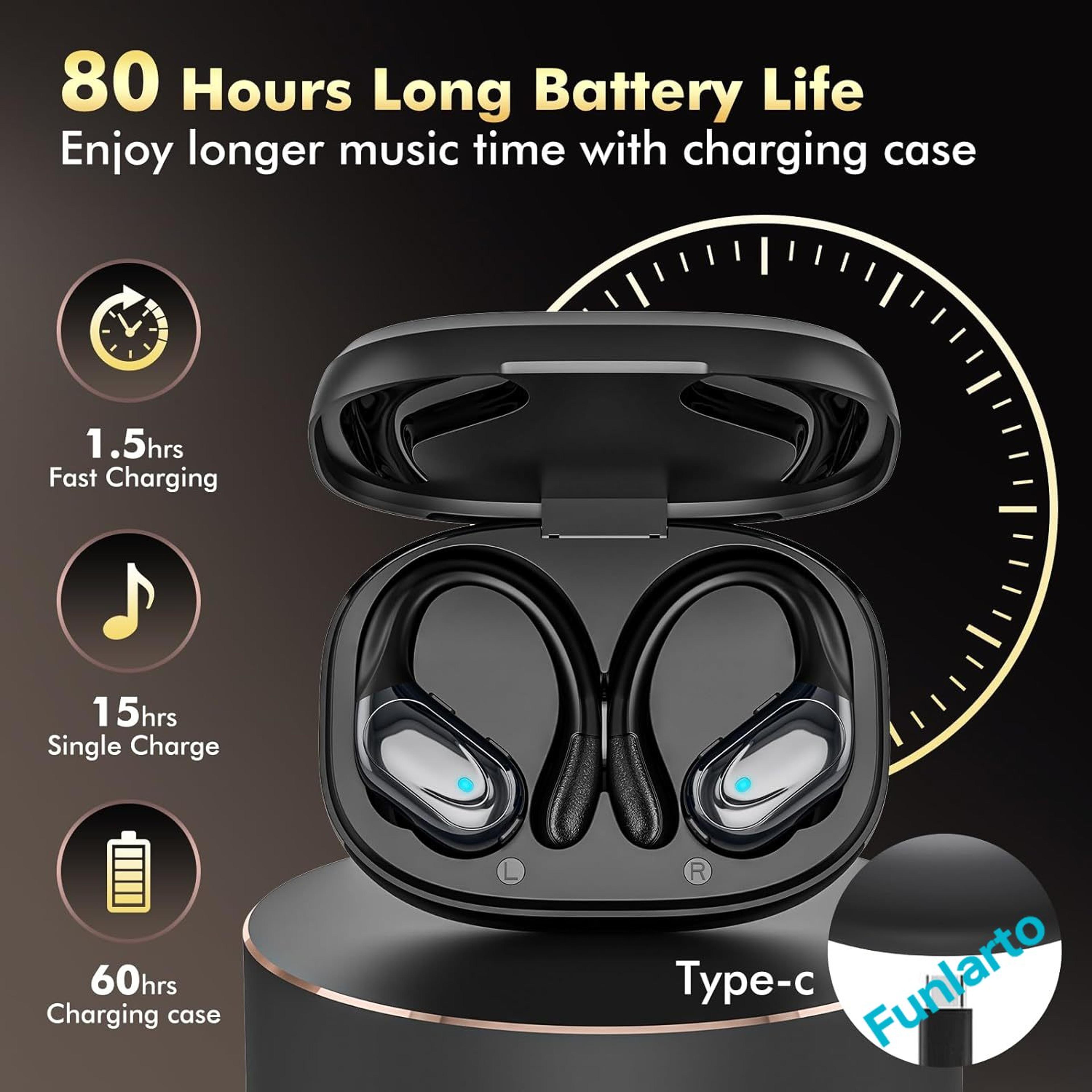 Bluetooth Earbuds With ENC Mic Bluetooth Waterproof Wireless Earbuds For Running  Gym 7