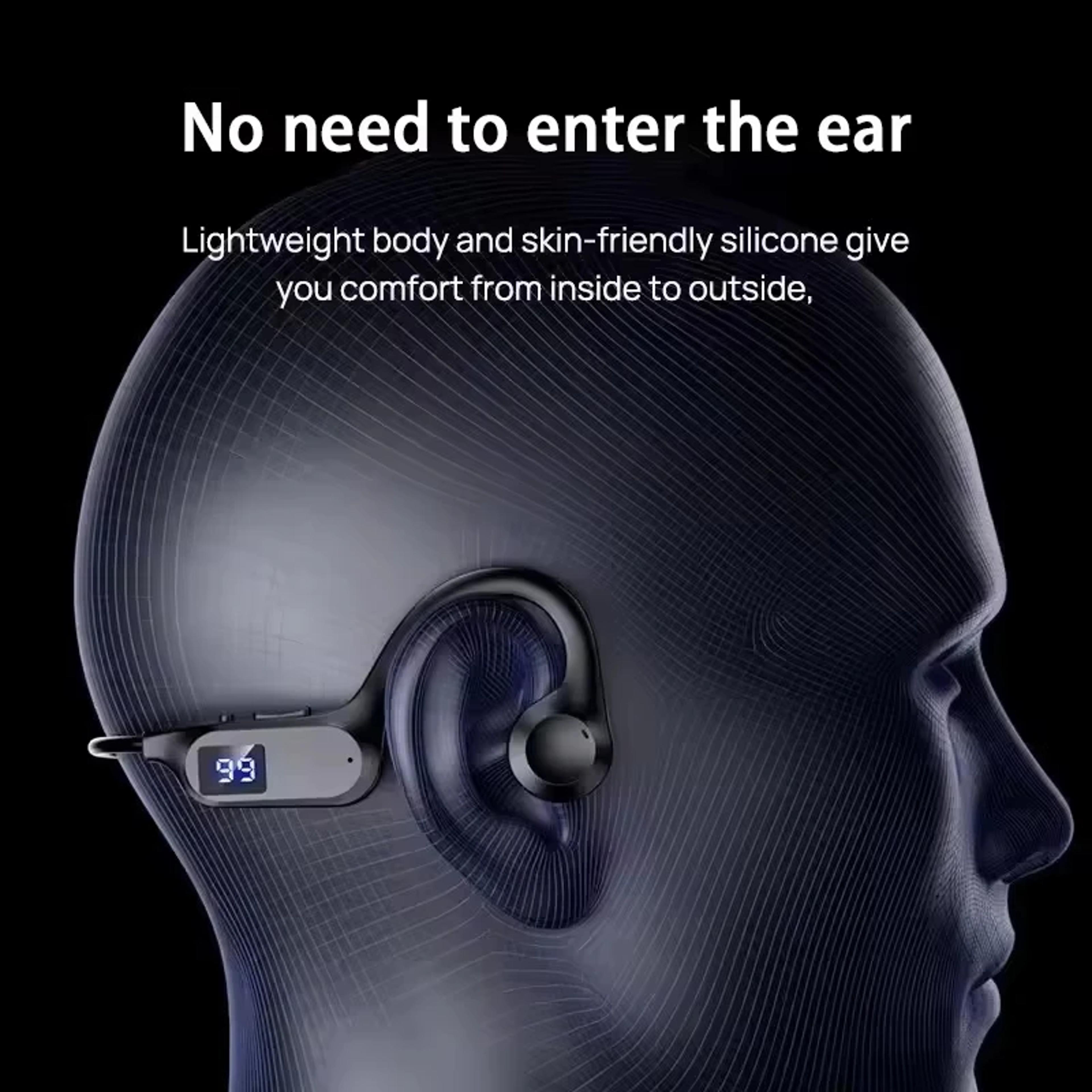 Open Ear Bone Conduction Bluetooth Sports Headphones Waterproof Wireless Earphones With Mic 4