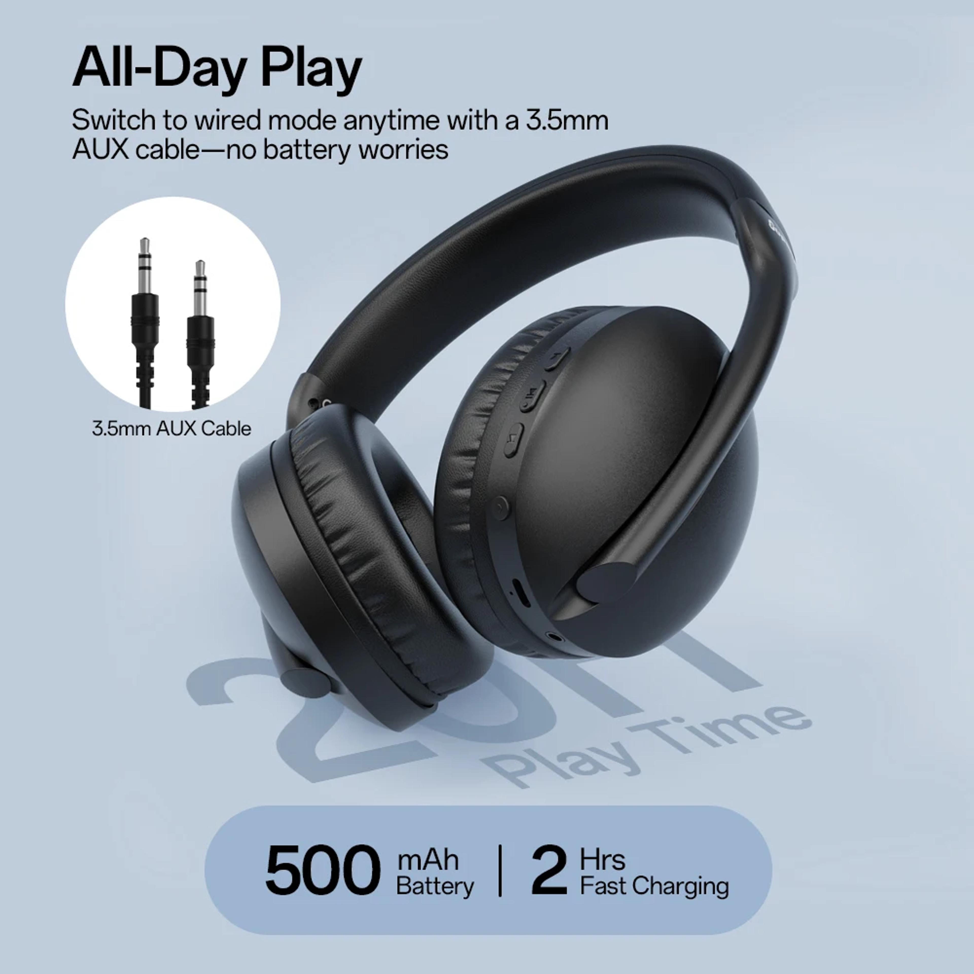 Bluetooth Headphones Wireless Over Ear Headphones With HiFi Stereo TF Card  FM Radio 3