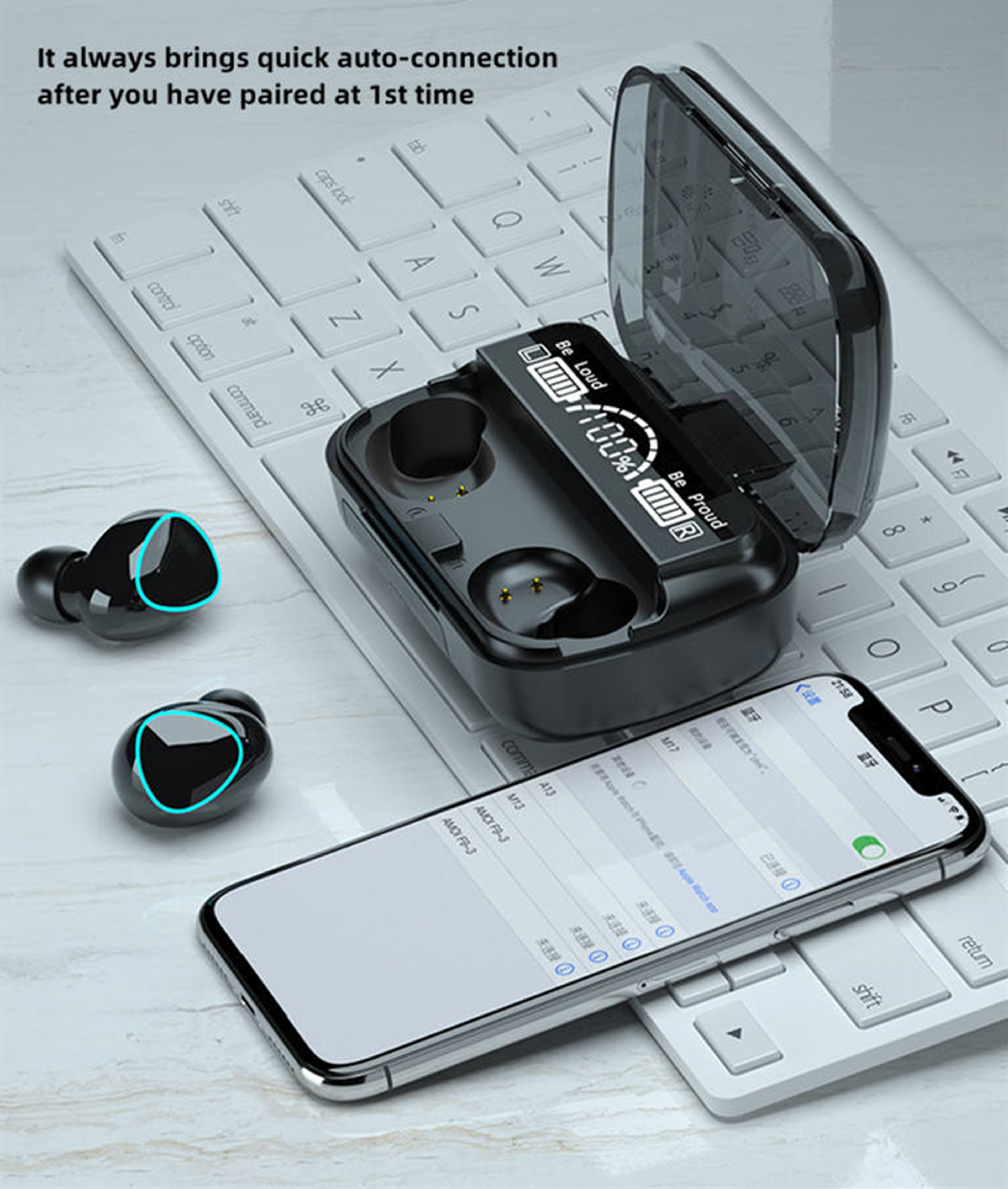 Wireless Earbuds Bluetooth 53 Sports  Gaming Headphones With Power Bank Charging Case 3