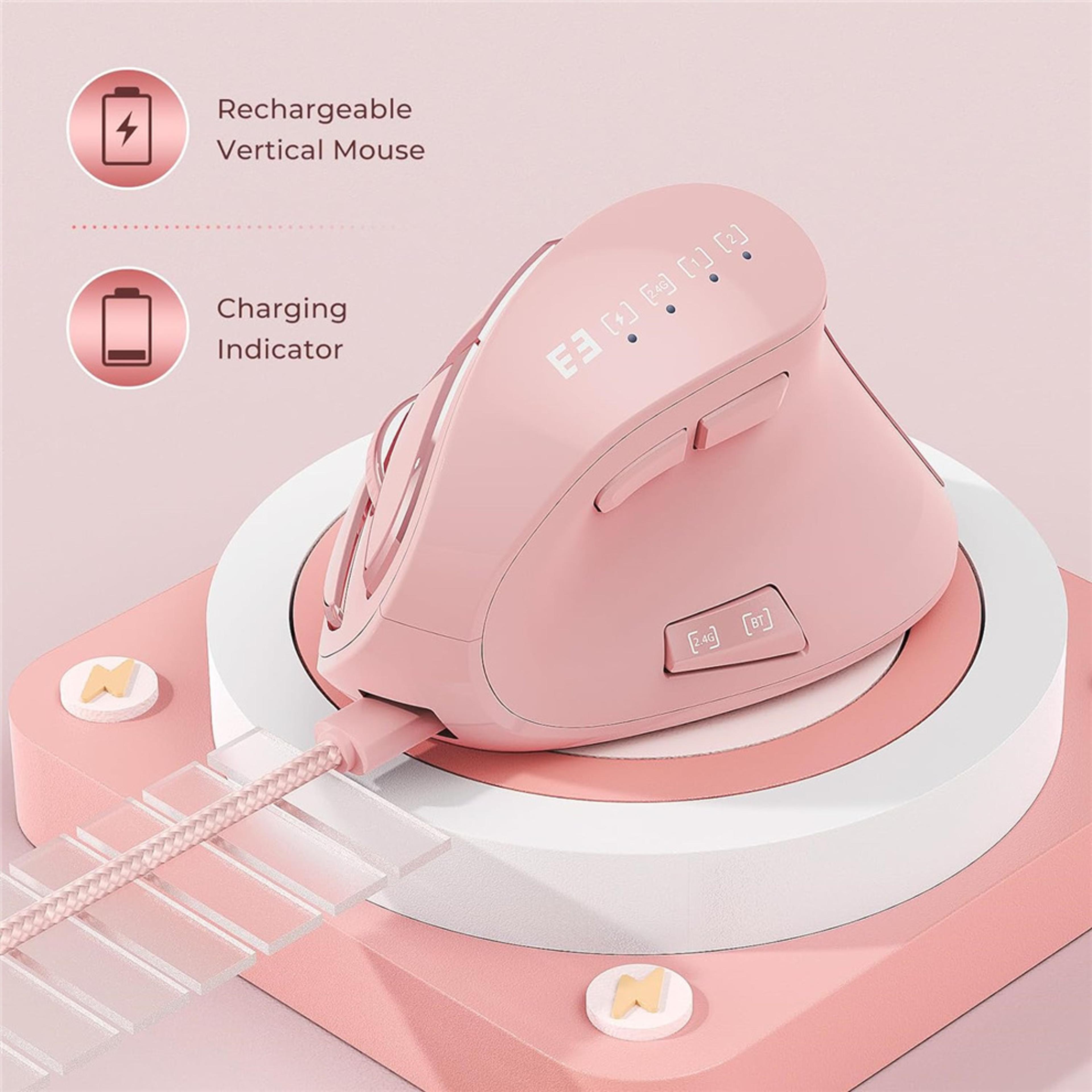 Vertical Wireless Mouse Rechargeable Bluetooth Ergonomic Mouse For Laptop IPad  PC 5